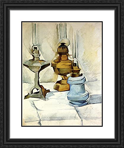 Black Ornate Wood Frame with Double Matting