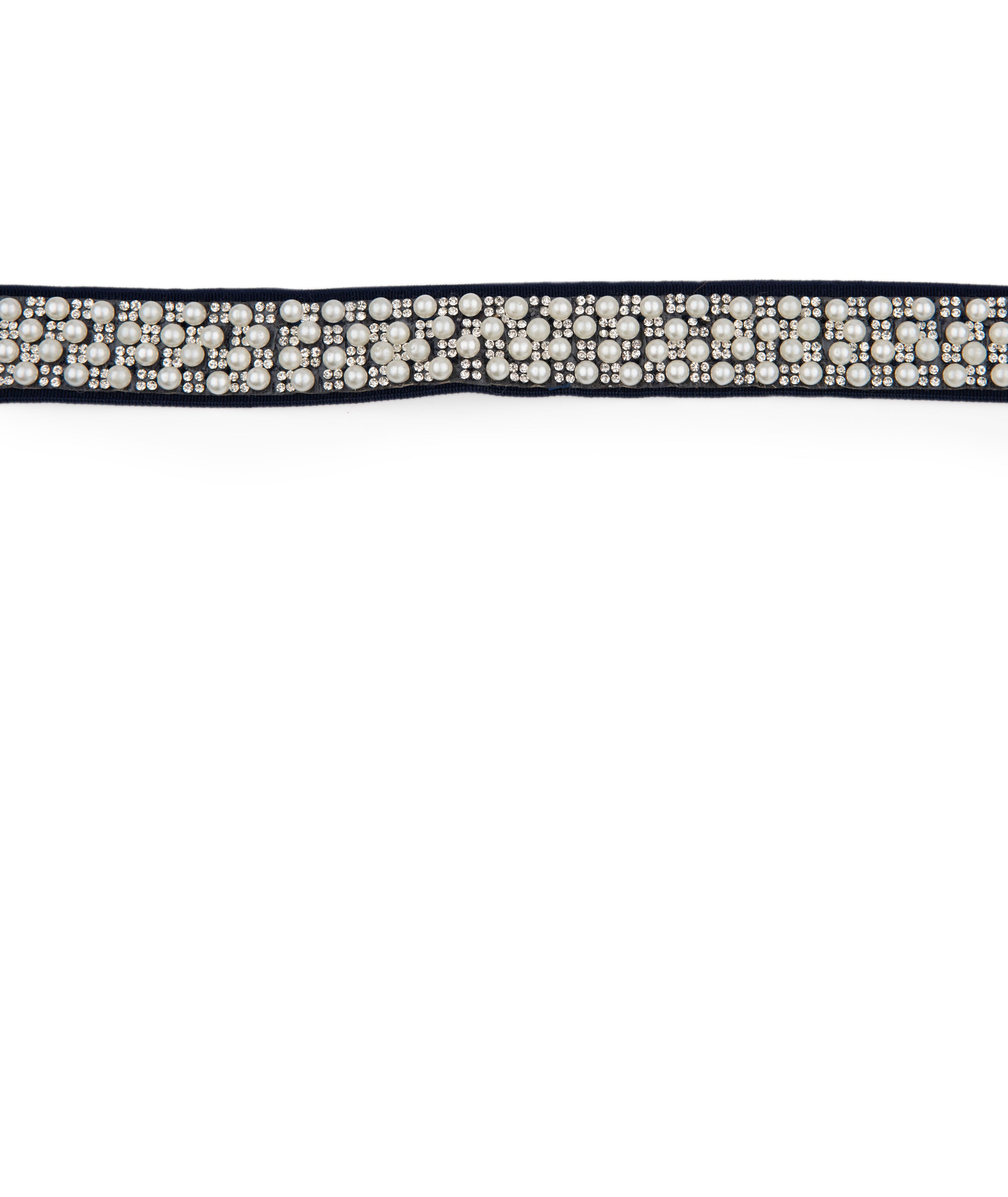 By Debra Girls Navy Blue Pearl Elastic Waist Belt - Stylish & Adjustable for Dresses, Skirts & Pants