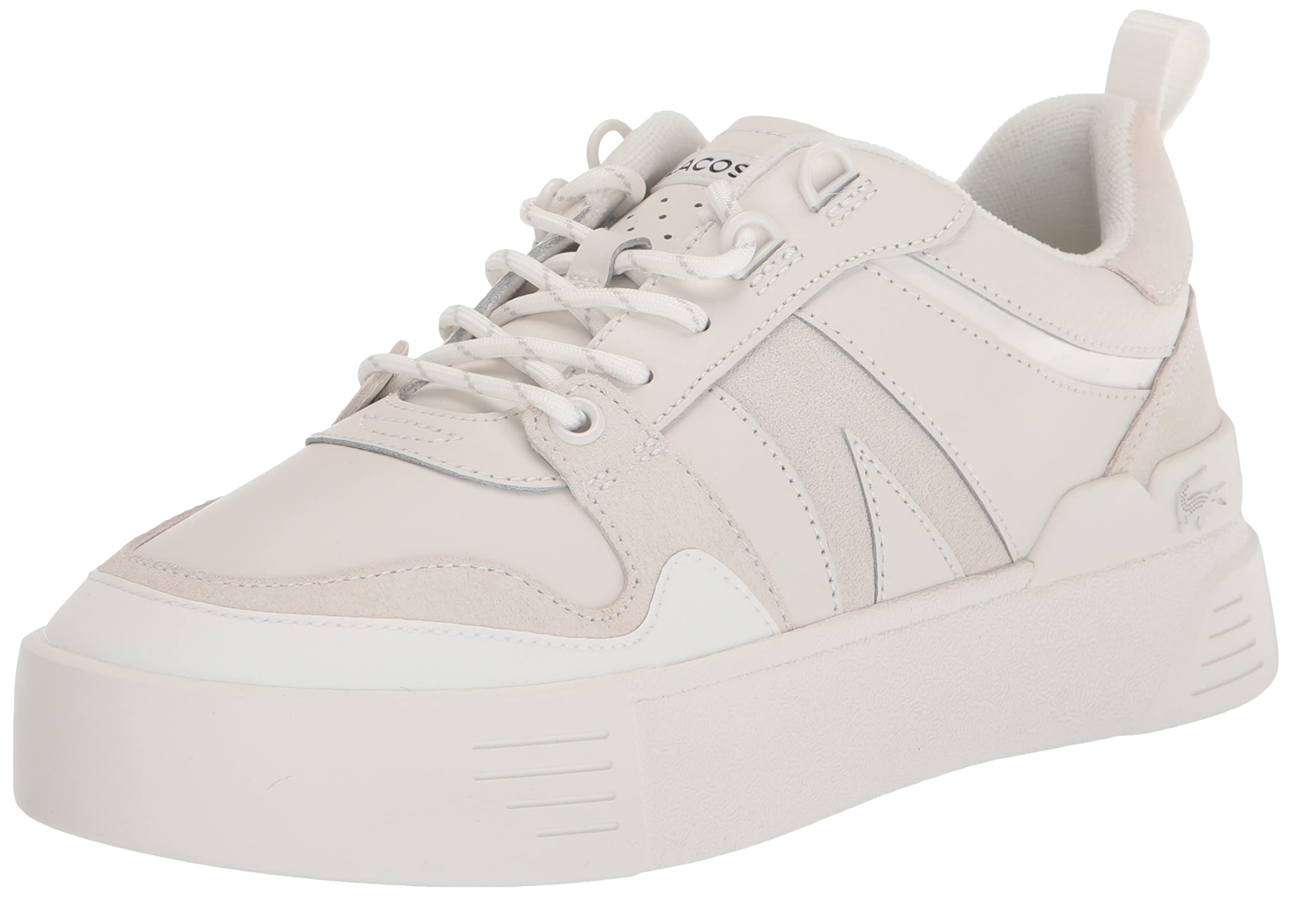Lacoste Women's L002 Leather Sneakers - Comfortable & Stylish White Casual Shoes for Walking, Work & Everyday Wear