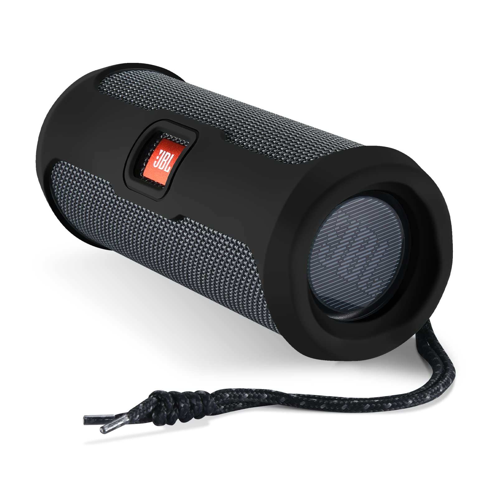 JBL Flip Essential 2 Silicone Protective Case - Shockproof Travel Cover Sleeve for Bluetooth Speaker (Black) | Perfect for Outdoor Adventures, Beach Trips & Daily Commuting