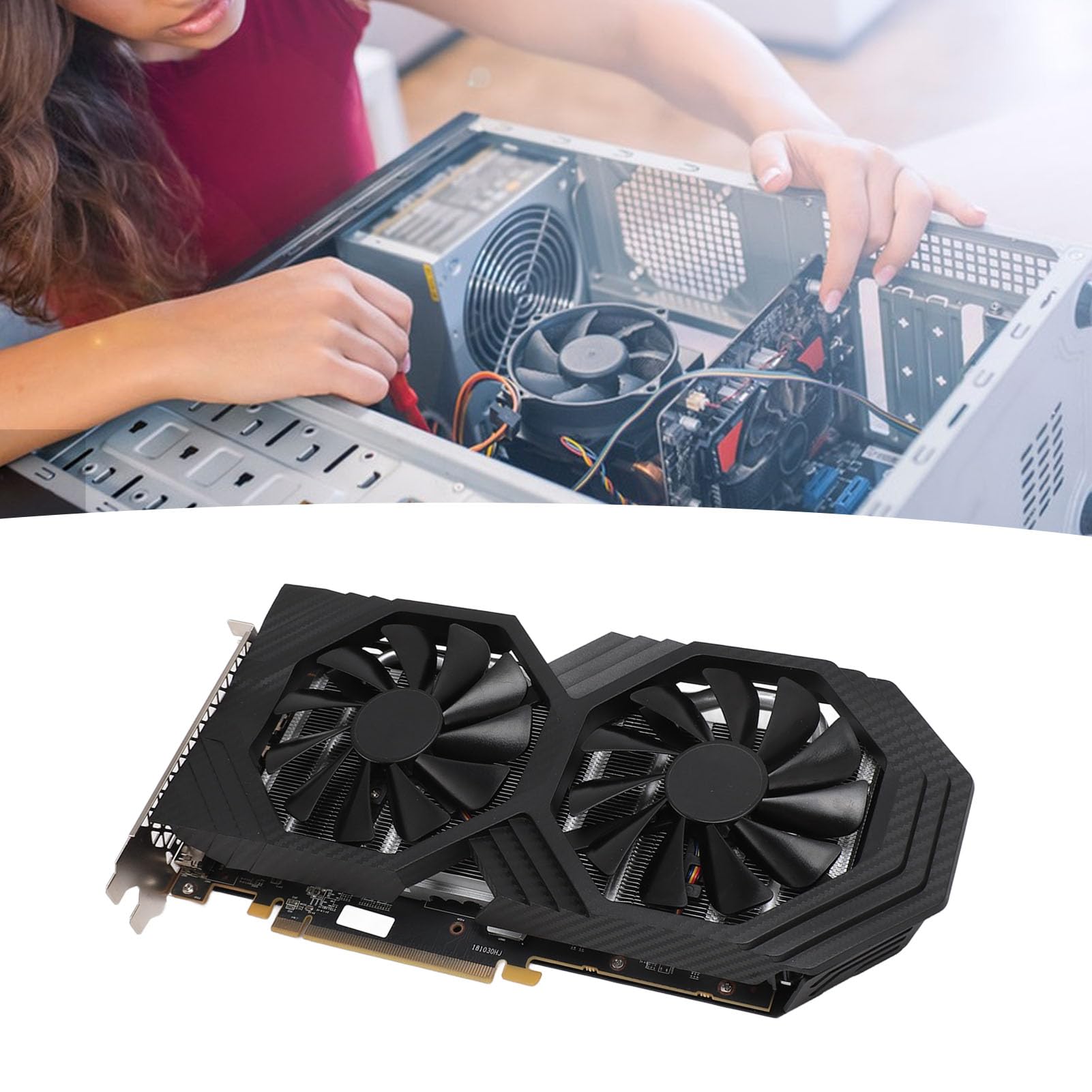 Zixyqol Gaming Graphics Card with Dual Fan Cooling - Plug & Play PCIe Video Card for PC Desktop Computers - Perfect for Gaming, Streaming & Graphic Design