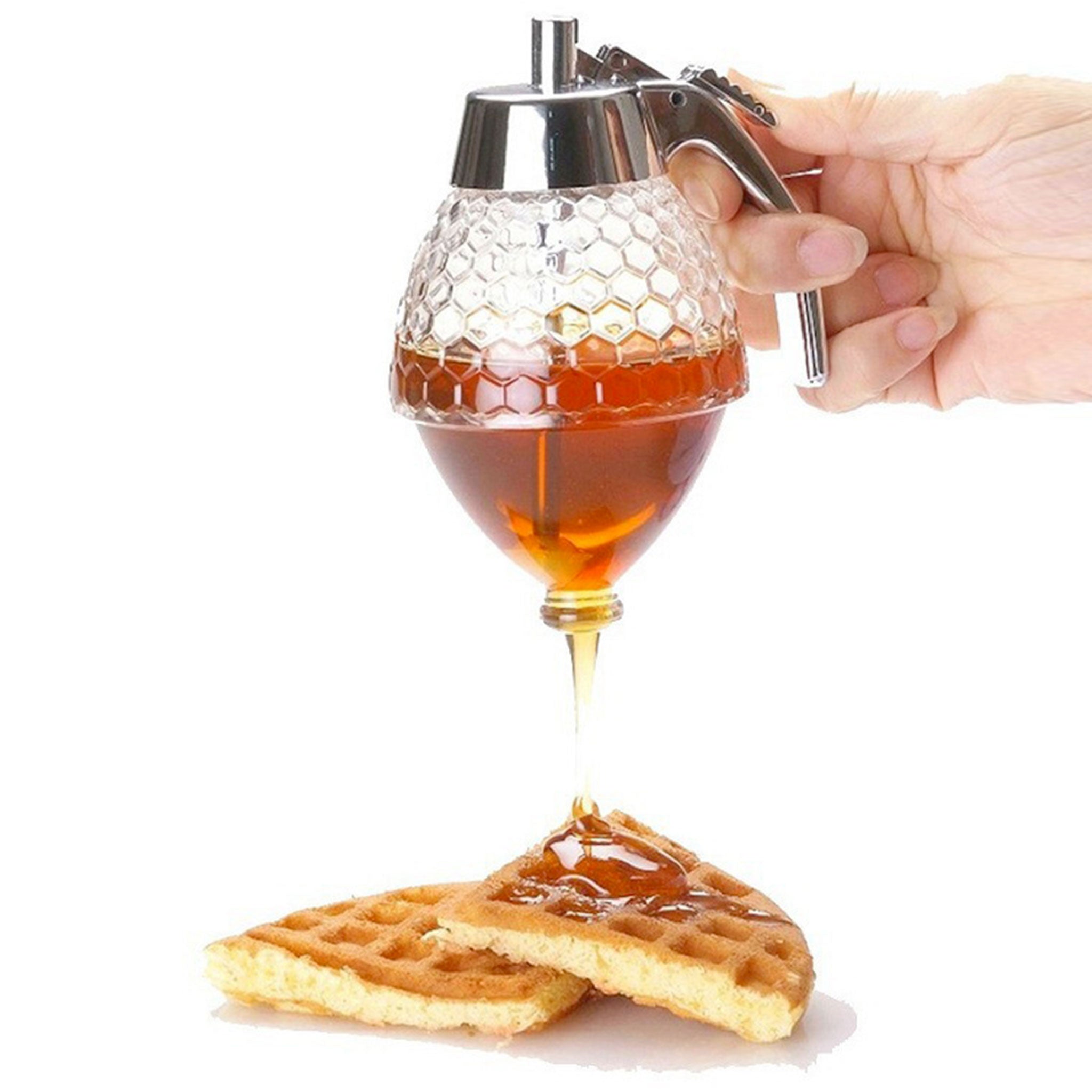 Premium Honey Dispenser Pot - Beehive Design with Flow Control Spout for Easy Pouring | Perfect for Tea, Coffee, Toast & Baking | Kitchen & Dining Essential