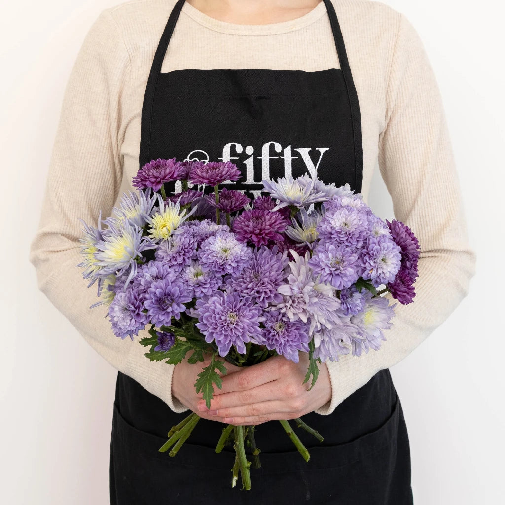 Blue Ocean Poms Flower Mix - Premium Artificial Flowers for Home Decor, Wedding Bouquets, and DIY Crafts