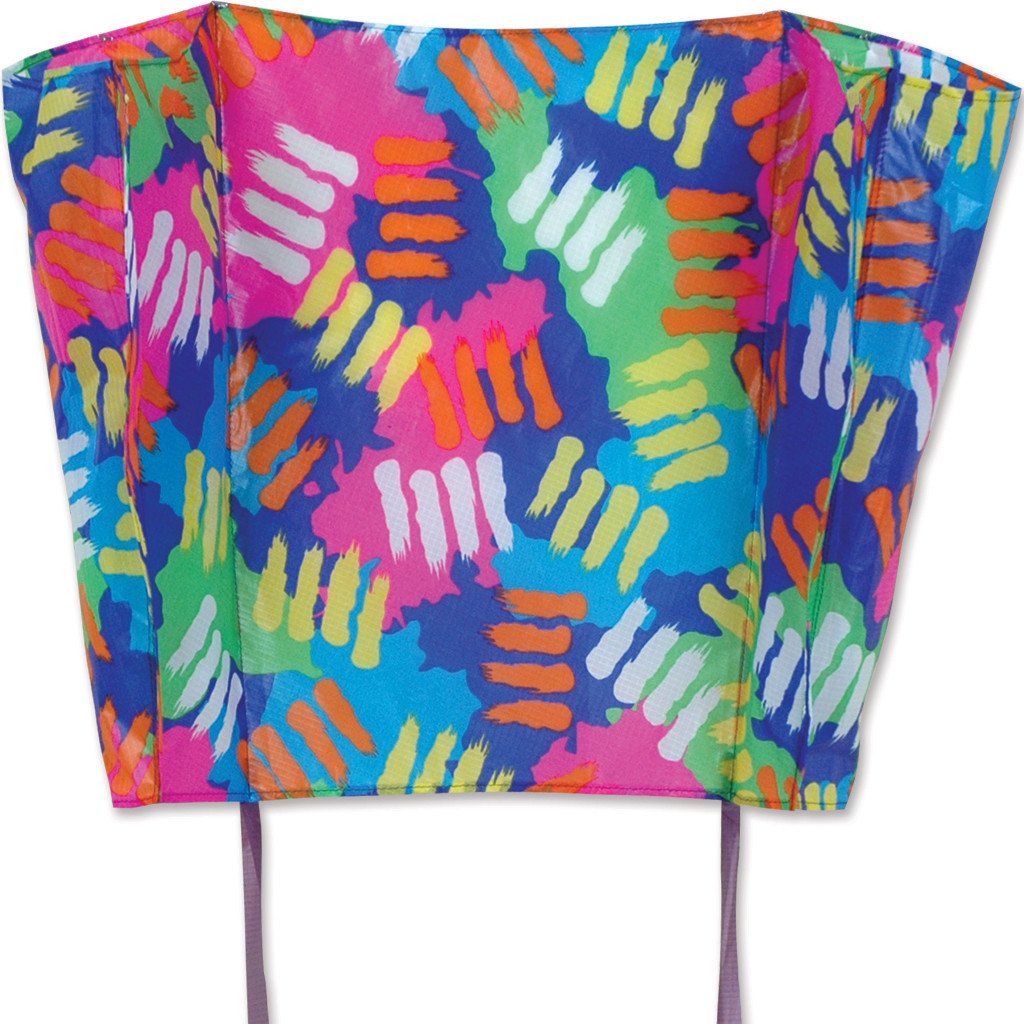 Big Back Pack Sled Kite - Large Outdoor Kite for Beach & Park Flying - Perfect for Kids and Adults - Splatter Design