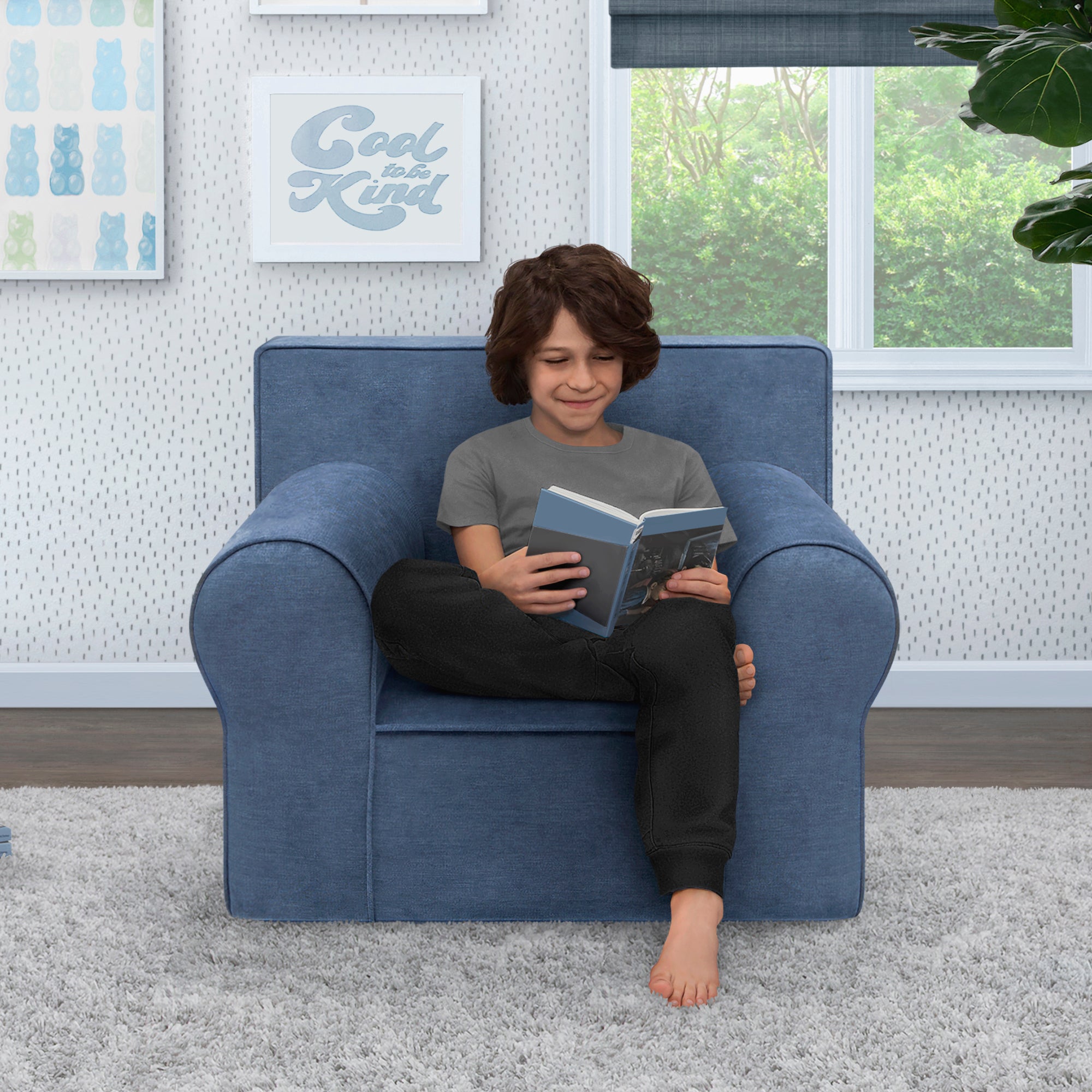 XL Cozee Foam Chair for Kids Ages 18 Months to 12 Years - Soft & Supportive Floor Seating for Playroom, Bedroom or Classroom - Perfect for Reading, Gaming & Relaxing