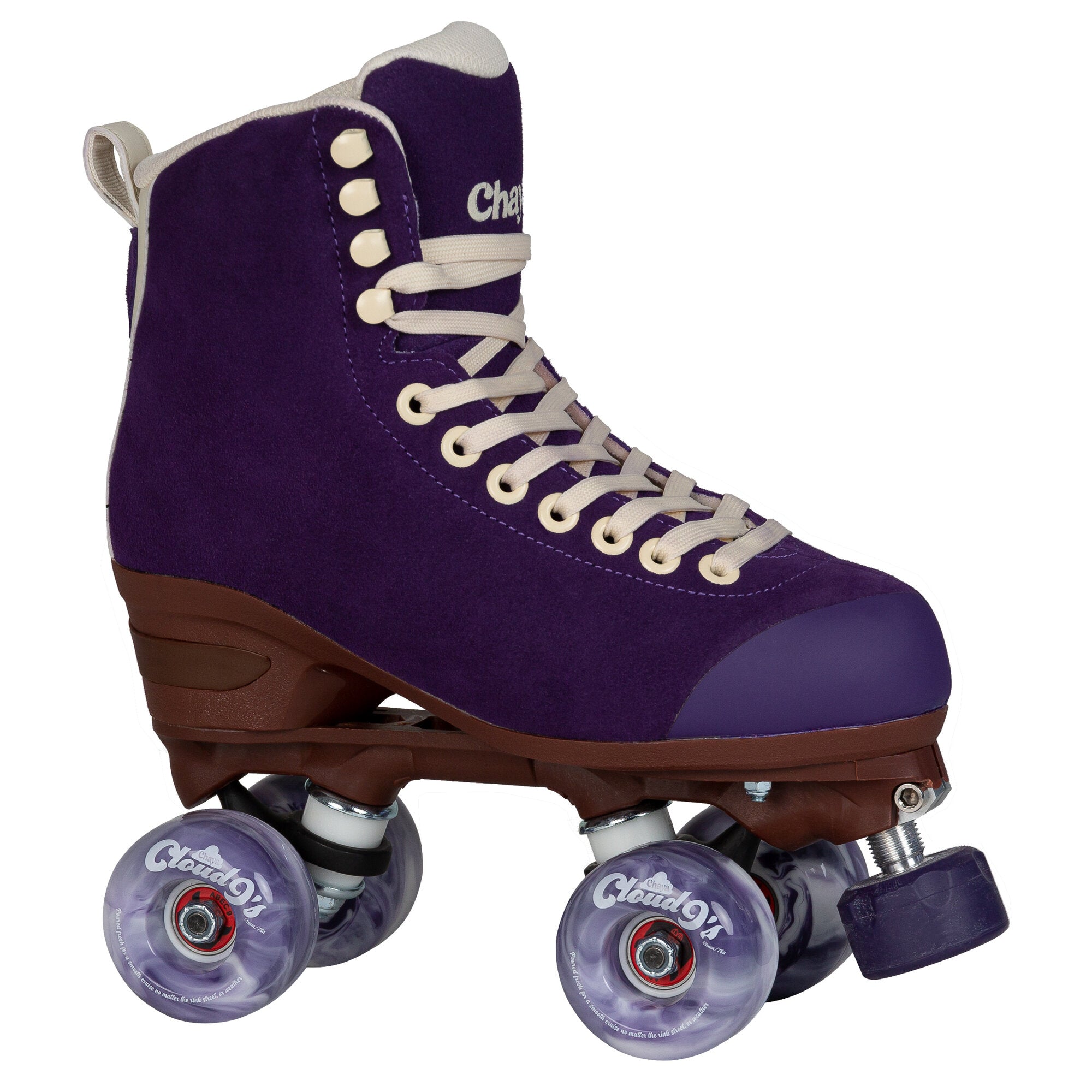 Chaya Melrose Elite Purple Evil Roller Skates for Women - Premium Quad Roller Skates with ABEC-7 Bearings for Indoor & Outdoor Skating, Rink, Park, and Street Use