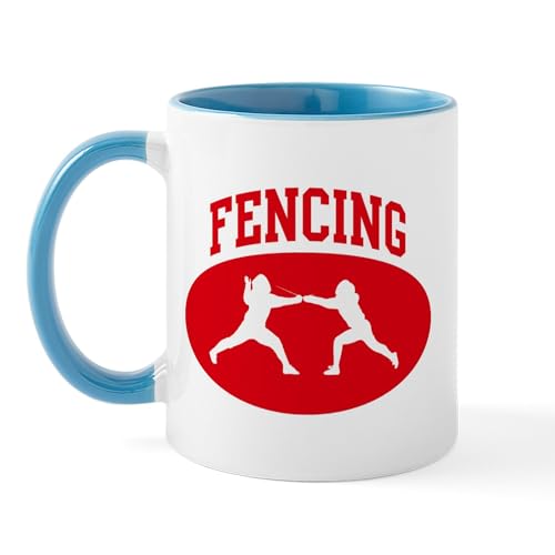 White/Blue Inside - Fencing (Red Circle) Mug