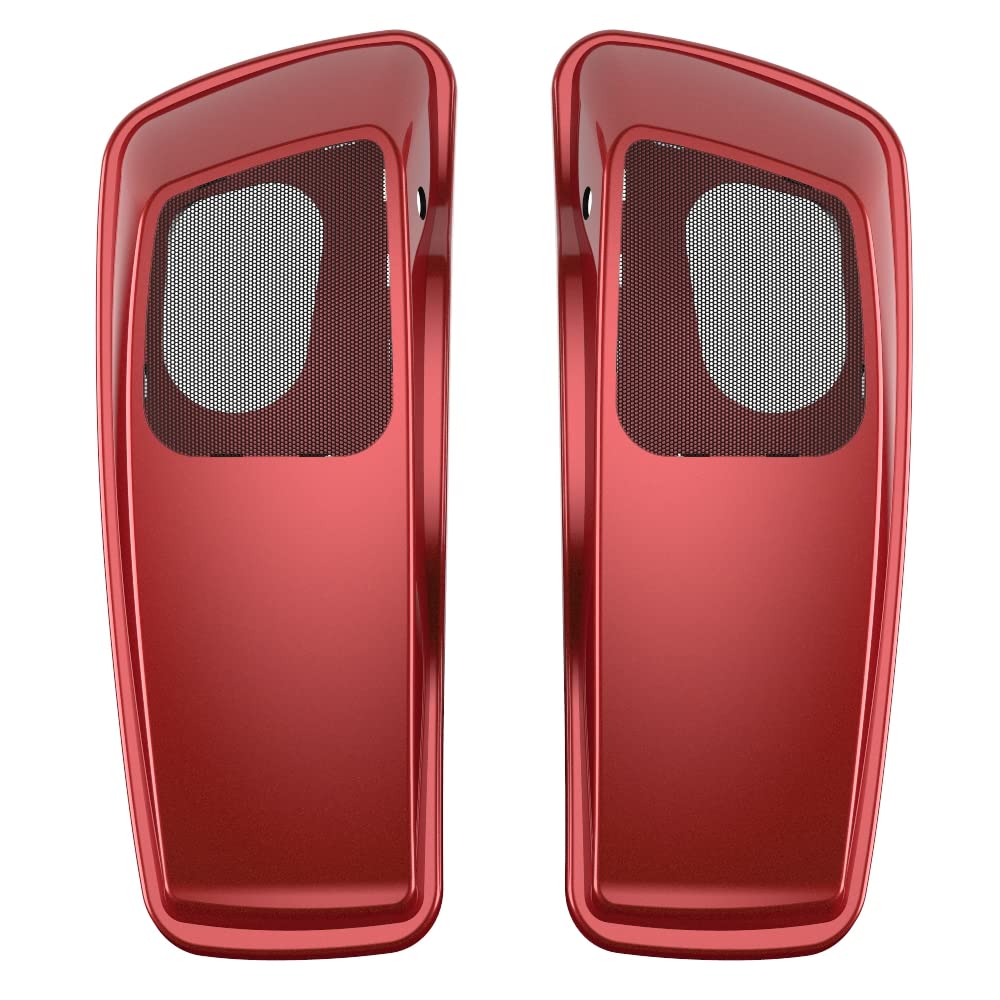 Premium 6X9 Saddlebag Speaker Lids for 2014+ Harley Davidson Touring Bikes - Color Matched Replacement Covers - Perfect for Road Trips & Custom Audio Upgrades
