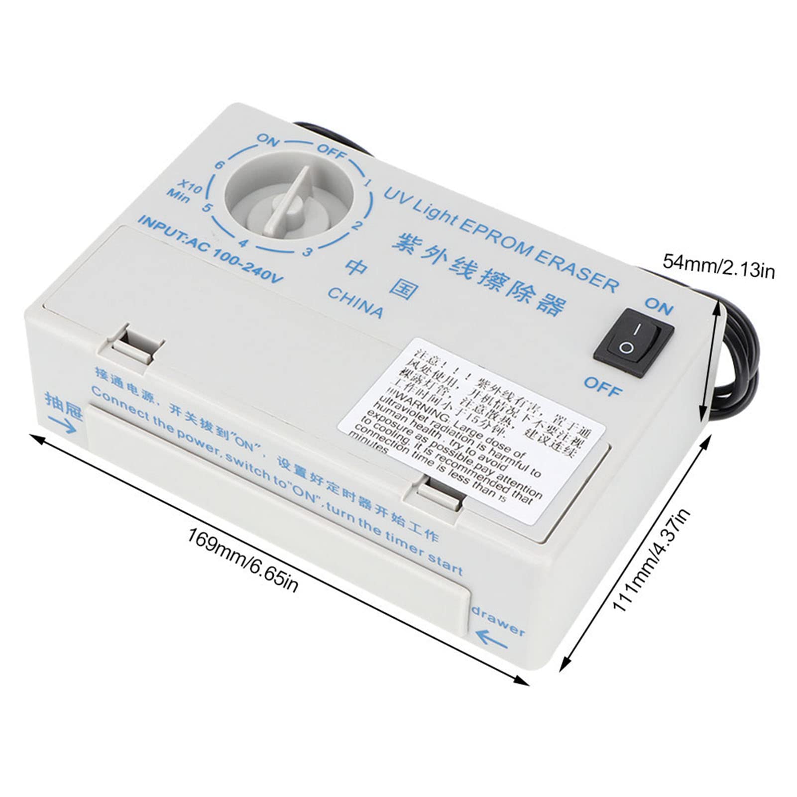 Eujgoov UV EPROM Eraser - Ultraviolet Light for Erasing Programmable Logic Circuits, Semiconductor Wafers & Timer Chips | Ideal for Electronics Repair, Lab Use & Chip Reprogramming