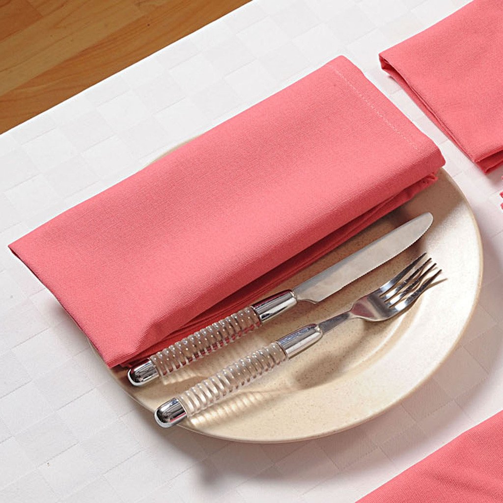 Premium YUGA 100% Cotton Plain Dinner Napkins Set - 6 Pcs 19x19 Inch Soft Table Linen for Fine Dining, Wedding, Restaurant & Home Decor