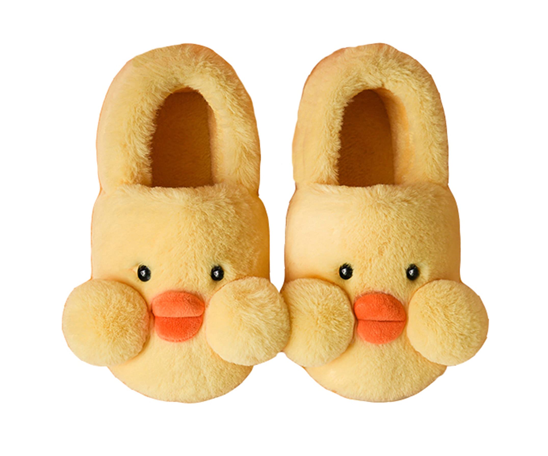 YILANLAN Women's Cartoon Duck Animal Slippers - Warm Fuzzy Winter House Shoes for Indoor Comfort & Cozy Home Wear
