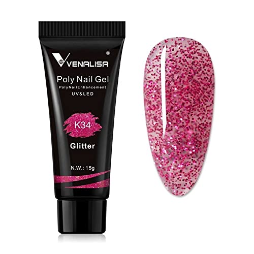 Venalisa Poly Builder Gel - 15g Professional Acrylic Nail Extension Gel for Strong & Natural-Looking Nails | Perfect for Salon & Home Manicures, DIY Nail Art