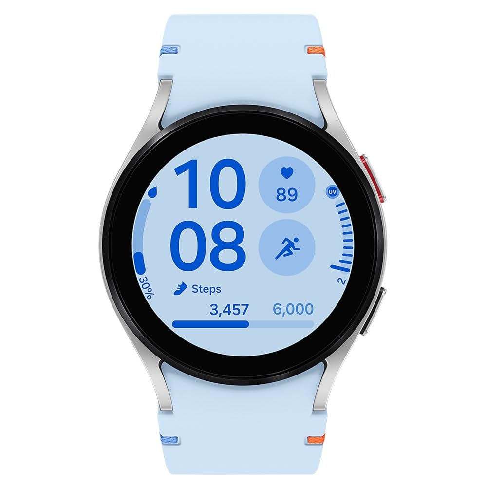 SAMSUNG Galaxy Watch FE 40mm Bluetooth Smartwatch - AI Fitness Tracker with BIA Sensor, Heart Rate Monitor, Sleep Tracking & Personalized HR Zones | Latin America Version 2024 (Silver) | Perfect for Workouts, Running, Sleep Analysis & Daily Activity Tracking