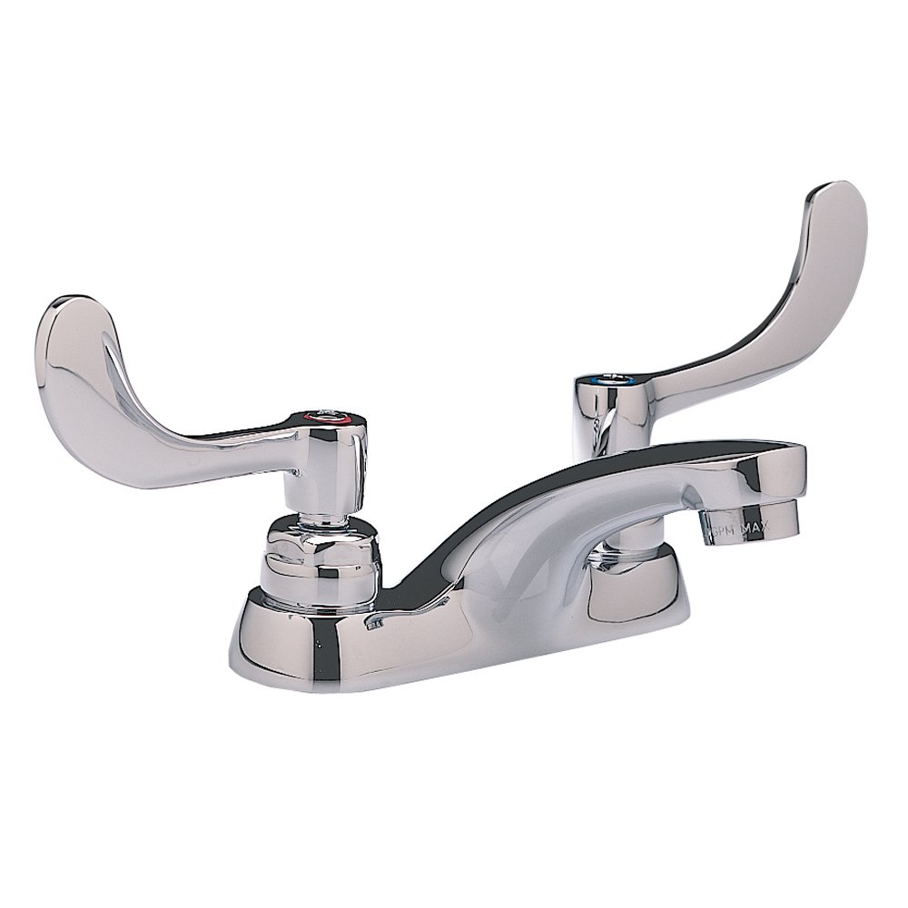American Standard 5500.175.002 Monterrey 0.5 GPM Centerset Bathroom Faucet with VR Wrist Blade Handles, No Drain, Polished Chrome - Perfect for Modern Home & Commercial Restrooms