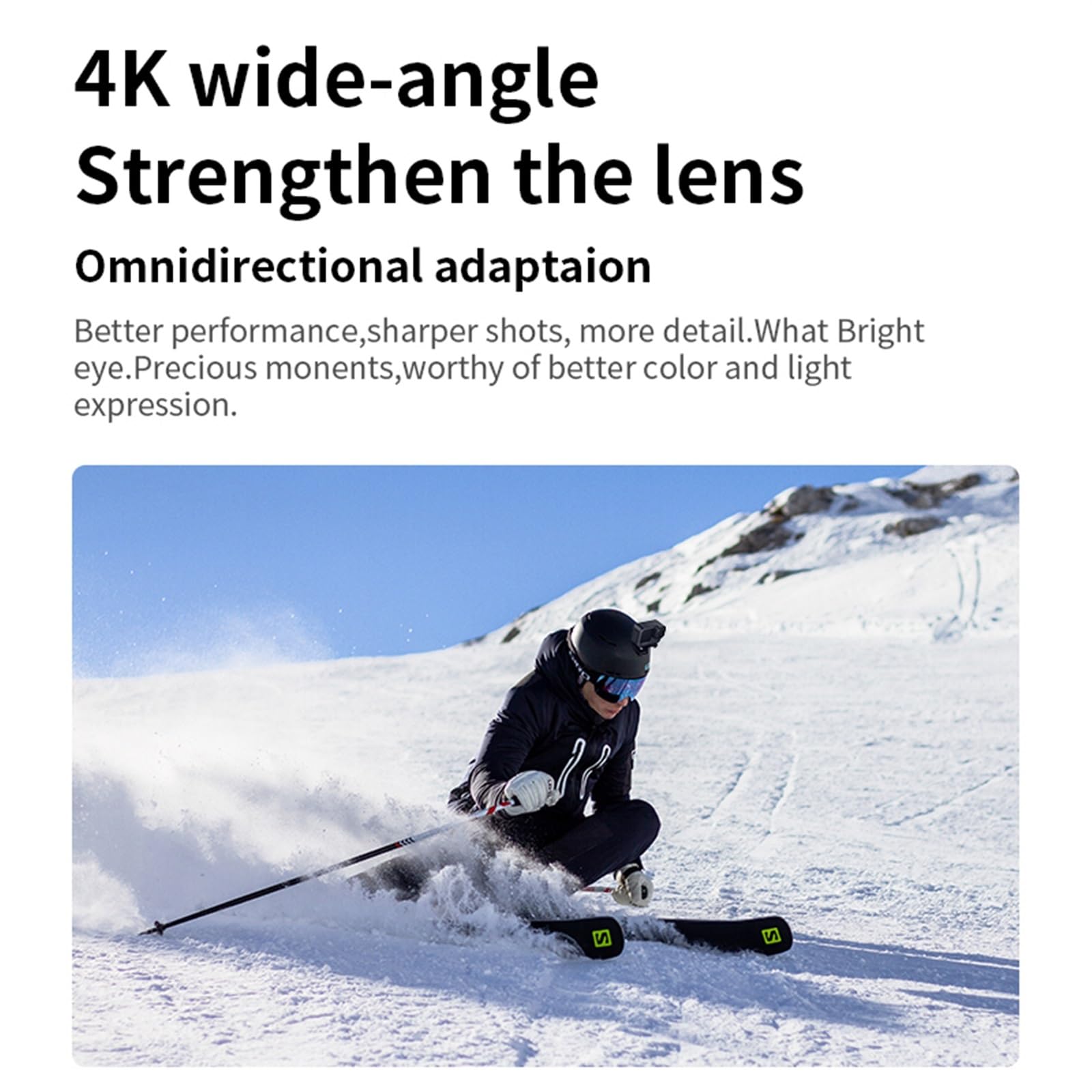 MZZYG 4K/60FPS WiFi Action Camera with Remote Control, Anti-Shake Waterproof Sports Camera - 16GB - Perfect for Surfing, Skiing, Cycling & Outdoor Adventures (XJ-V9-16G)