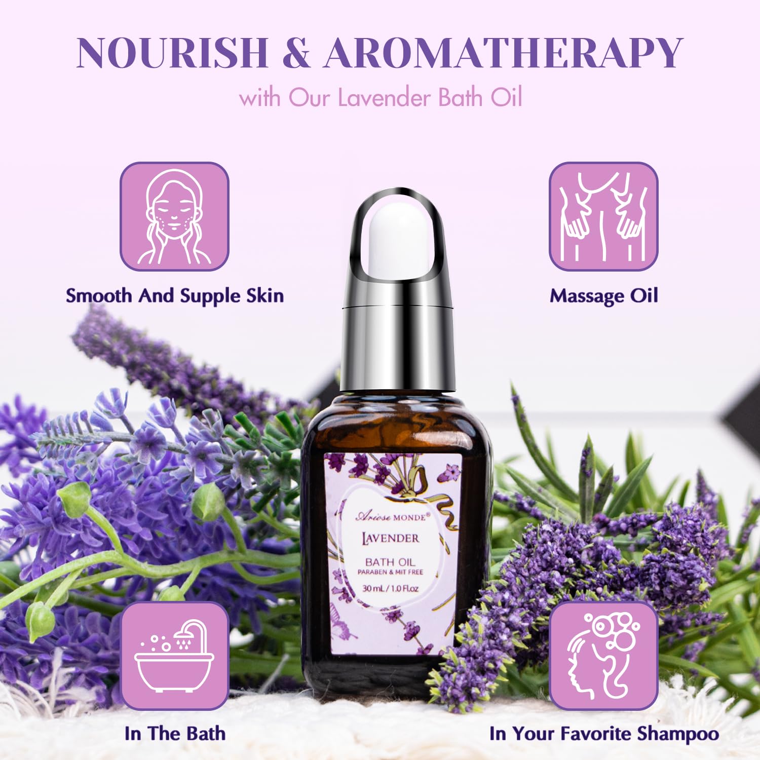 Luxury Lavender Spa Gift Basket for Women - Relaxing Bath & Body Care Set with Essential Oils, Bath Salts, Scented Candles - Perfect Self Care Birthday Gifts for Her, Mother's Day Present & Home Spa Relaxation Kit