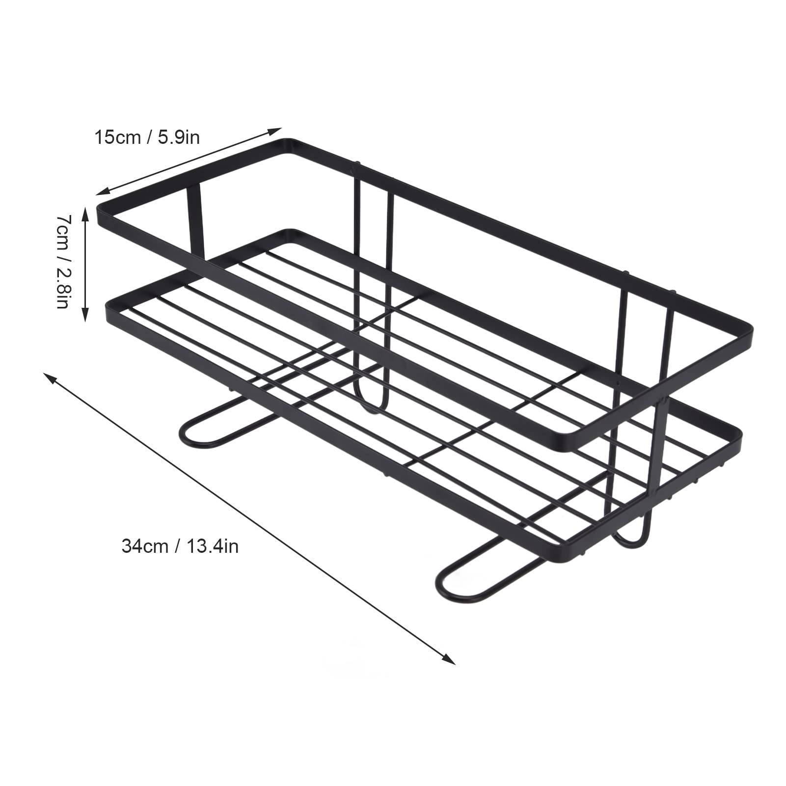 Iron Bathroom Storage Shelf with Hooks - Space-Saving Toilet Organizer for Towels, Candles & Essentials - Perfect for Small Bathrooms, Apartments & Vanity Organization