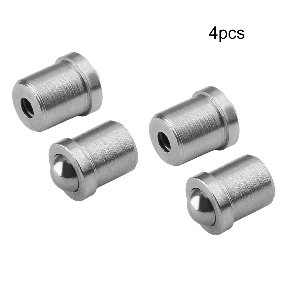4Pcs Stainless Steel Ball Plunger Cabinet Door Catcher - 0.47