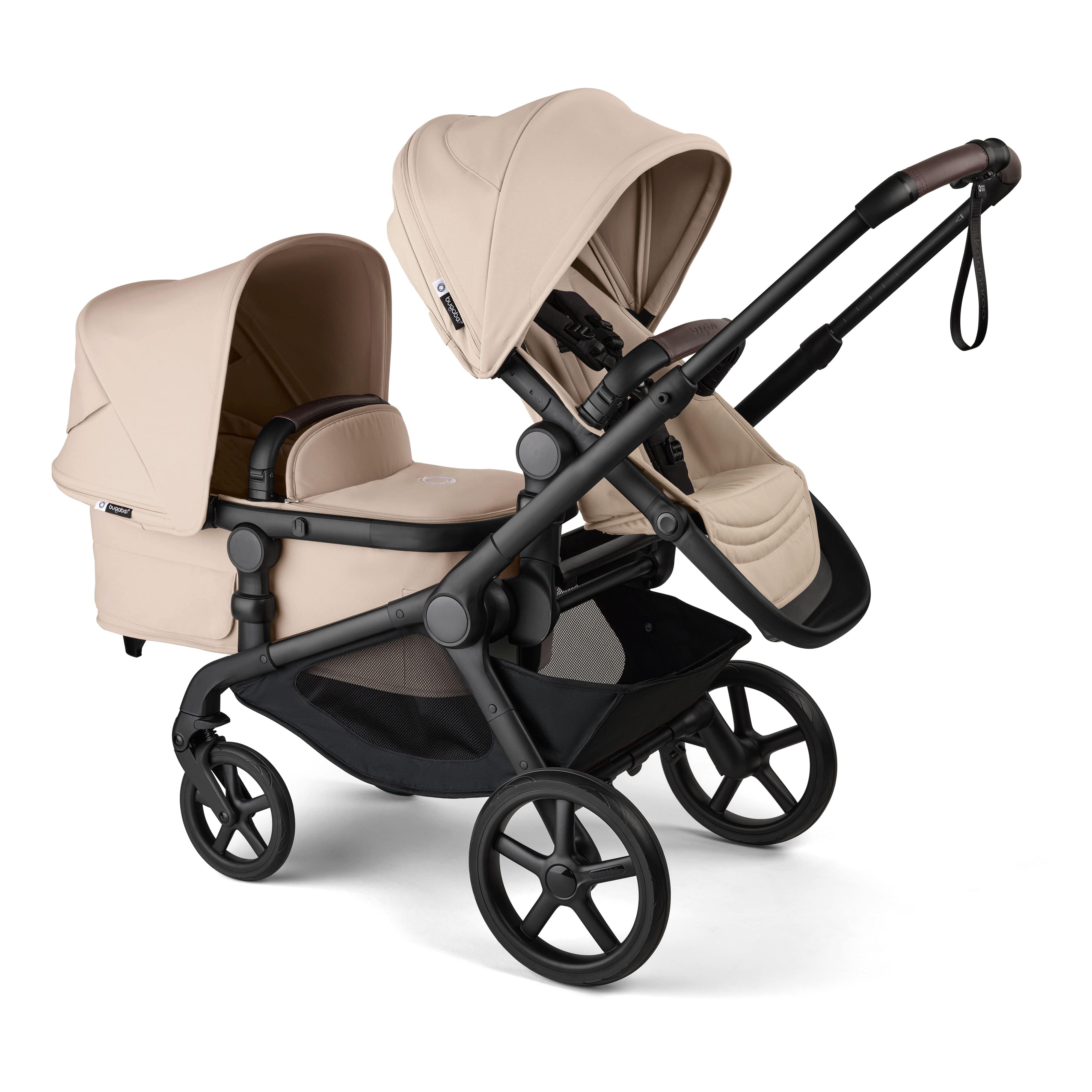 Bugaboo Kangaroo Double Stroller - Lightweight Side by Side Baby Jogger for Twins & Siblings | Perfect for Park Walks, Shopping & Travel