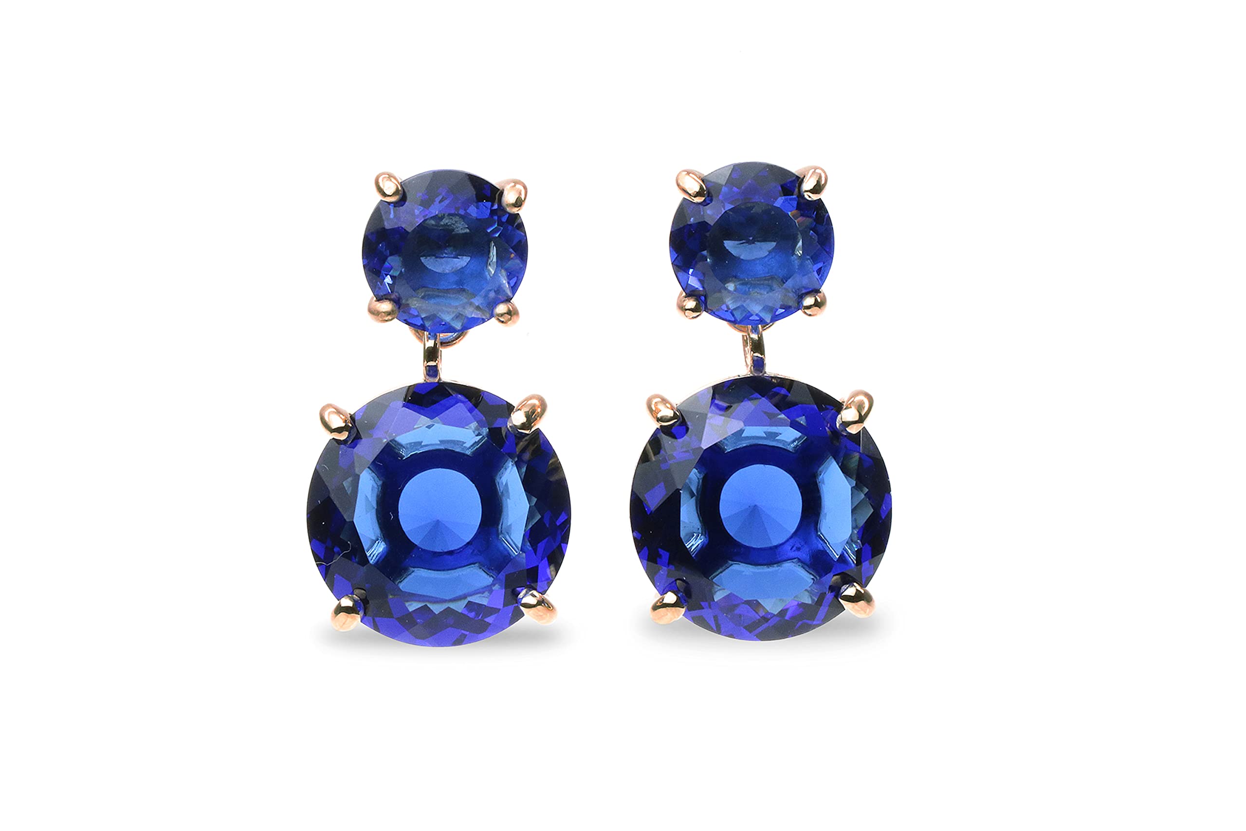 Sapphire Earrings for Women - Blue Gemstone Dangling Jewelry - Perfect for Bridal & Gifts