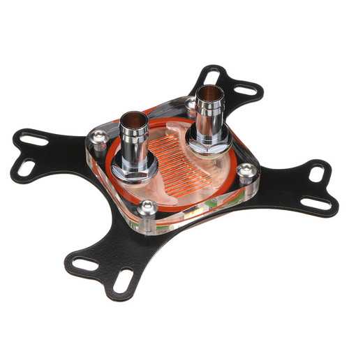 High Performance 50mm Copper Base CPU Water Cooling Block for AM4 Socket - Efficient Liquid Cooling Solution for Gaming PCs and Overclocking Rigs