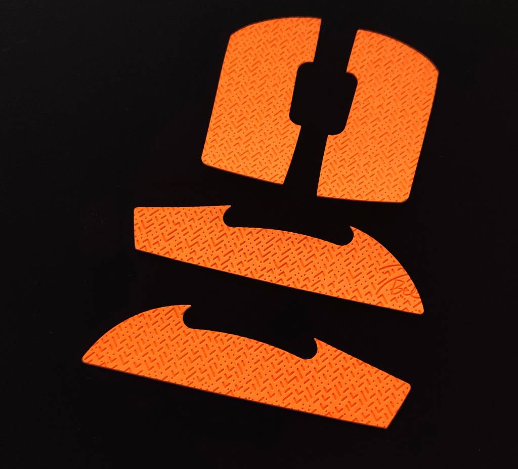 BT.L Mouse Grip for Logitech G Pro Wireless (GPW) Gaming Mouse - Non-Slip Rubber Side Grips - Tangerine Orange - Improve Control & Comfort for FPS, MOBA & Esports Gaming