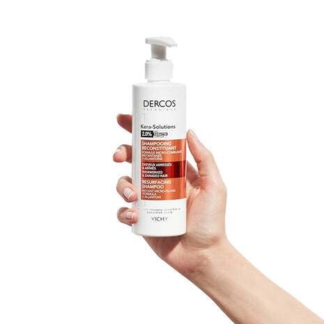 Vichy Dercos Kera-Solutions Resurfacing Shampoo for Damaged Hair - 250ml Sulfate-Free Hair Repair Treatment - Perfect for Dry, Frizzy & Color-Treated Hair at Home or Salon Use