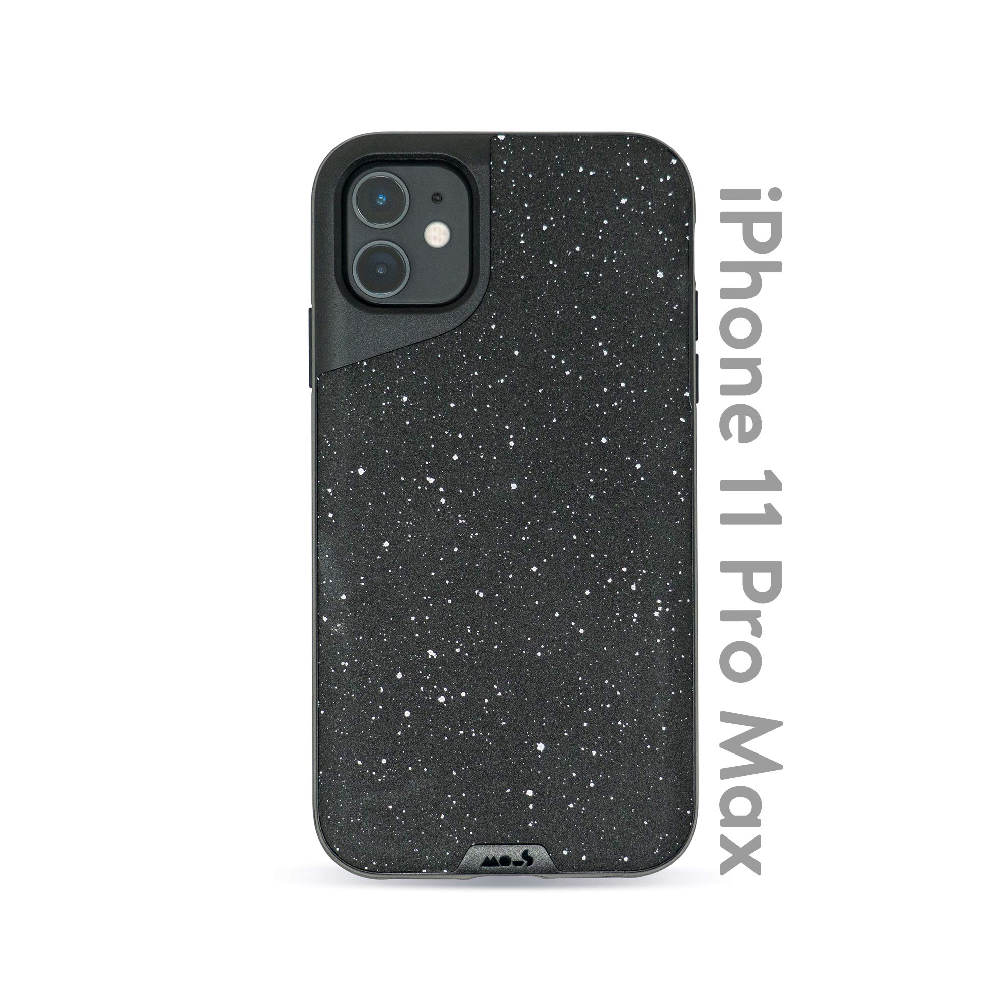 iPhone 11 Pro Max Leather Case - Mous Contour Speckled Black for Protection | Work & Travel