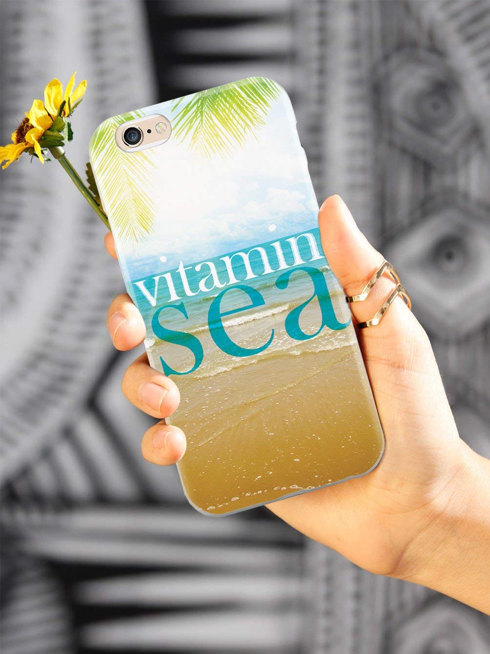 Inspired Cases - Shockproof iPhone 8 Case with 3D Textured Design - Slim Protective Cover for Apple iPhone 8 - Vitamin Sea White - Perfect for Outdoor Activities & Daily Use