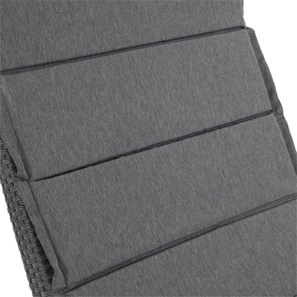 Furniture of America Muse & Lounge Co. Fields Outdoor Chaise Lounge - Gray PE Wicker Rattan Patio Furniture for Poolside, Garden & Backyard Relaxation