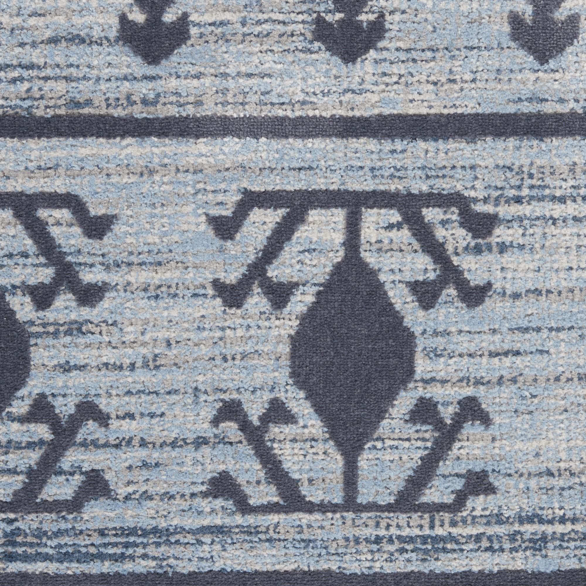 Nourison Asilah Light Blue Charcoal 7'10