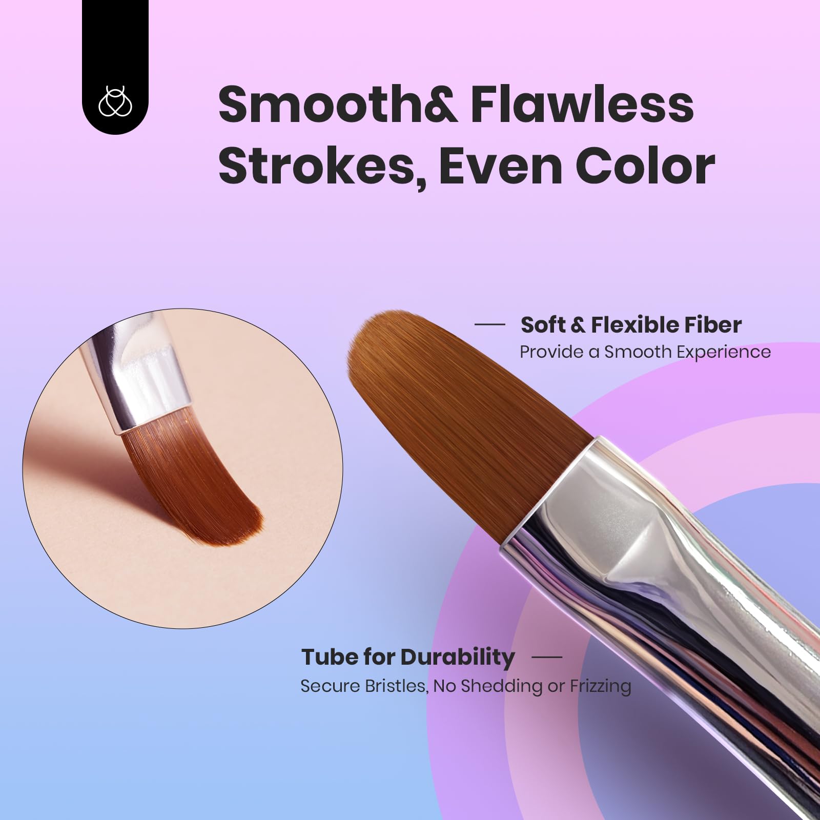 3PCS Professional Gel Nail Art Brush Set - Includes Liner, Petal & Oval Brushes for DIY Gel Polish Designs | Perfect for Home Manicure, Nail Salon & Gift for Women | Great for Beginners & Nail Art Enthusiasts
