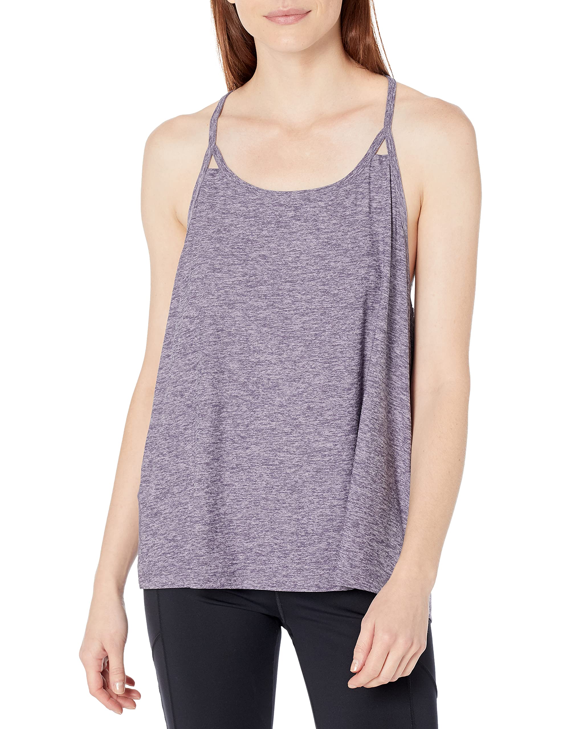 Beyond Yoga Women's Featherweight Spacedye Racerback Split Open Tank Top - Lightweight Workout Shirt for Yoga, Running & Gym - Moisture Wicking Athletic Wear
