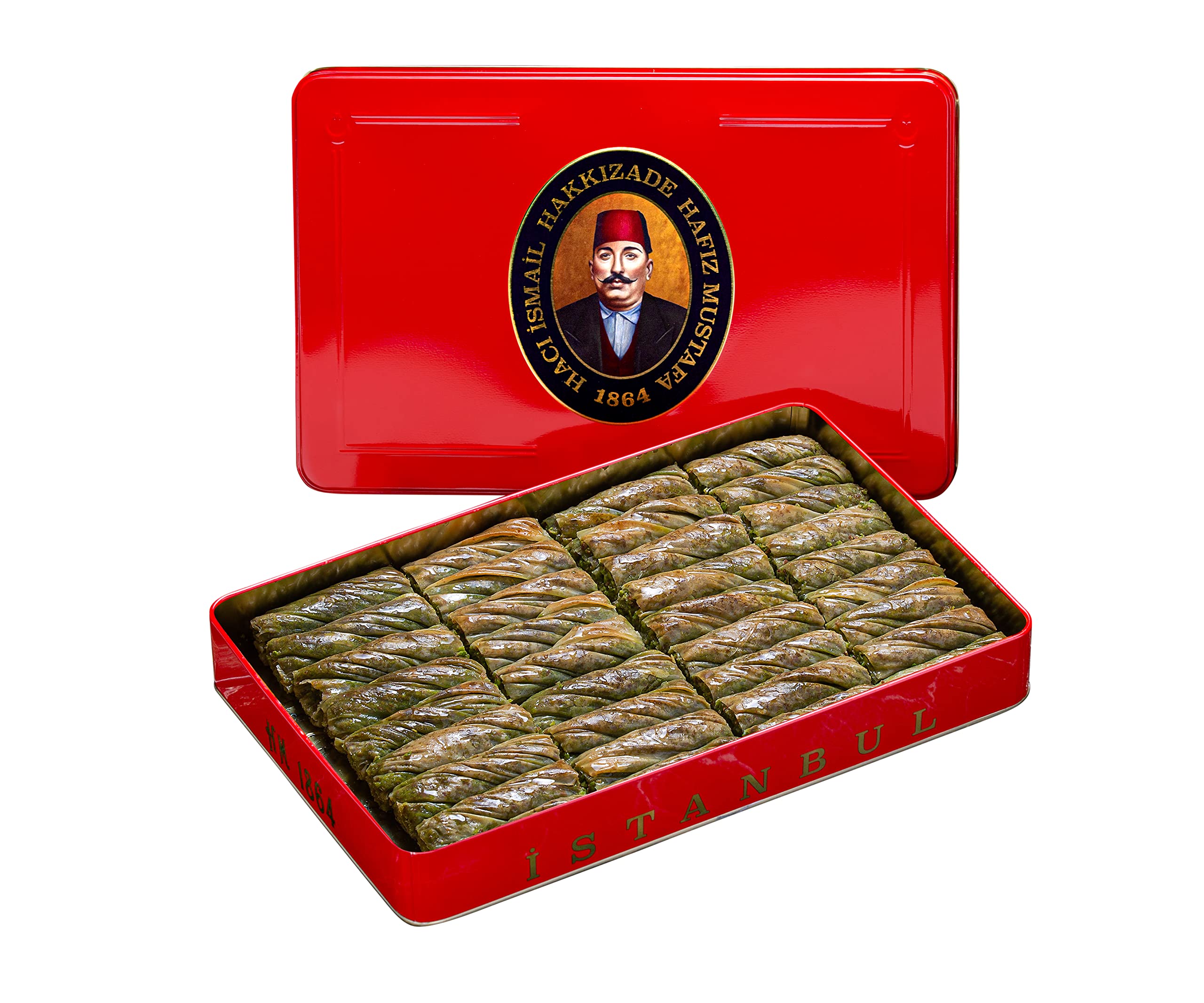 Premium Hafiz Mustafa 1864 Istanbul Baklava Pastry Gift Box - Authentic Turkish Baklava Dessert with Fresh Phyllo Dough, Pistachios, Hazelnuts & Walnuts - Perfect for Birthdays, Christmas Gifts, Dinner Parties & Holiday Celebrations