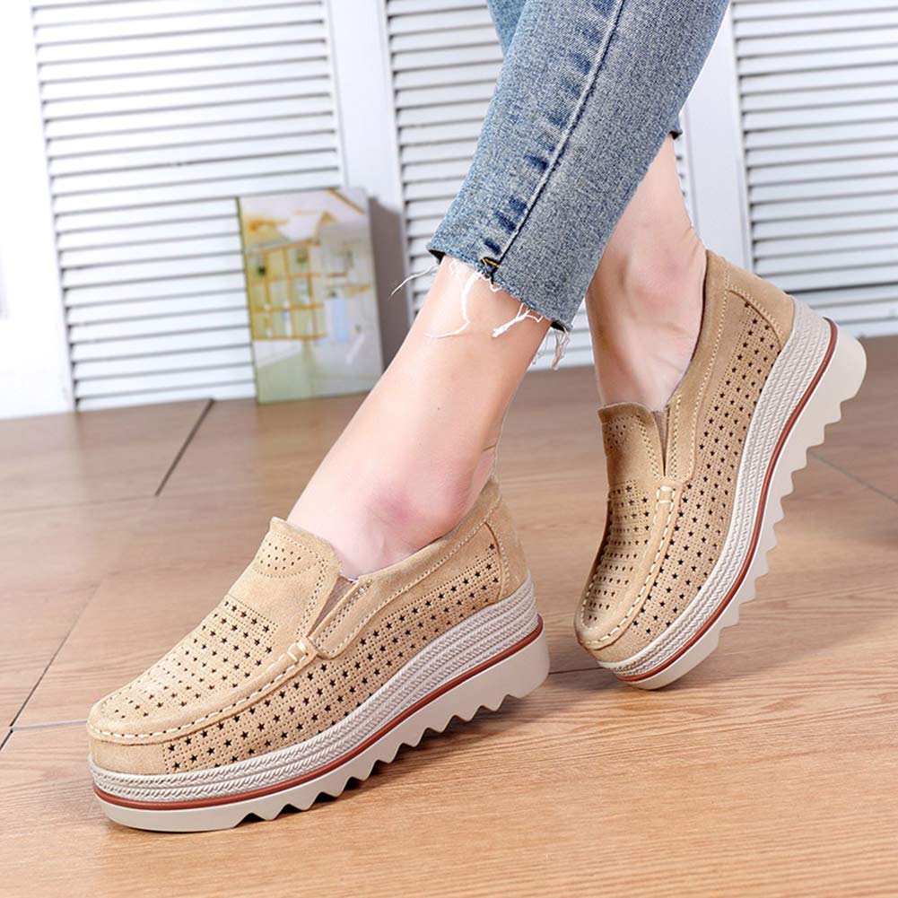 Ruiatoo Women's Slip-On Loafers - Comfortable Thick Soft Platform Shoes for Business Casual & Walking | Office Work, Daily Commute, Travel Outfits