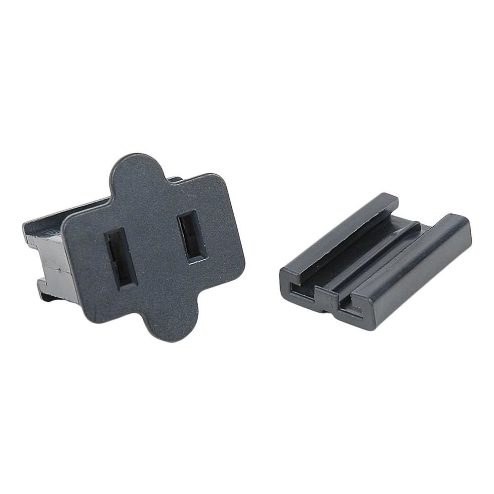 Novelty Lights SPT1 Female Vampire Plugs (25 Pack) - Black Outdoor Christmas Light Connectors with Slide-On Back, 8 Amp Rating, Indoor/Outdoor Use - Perfect for Holiday Decorations, String Lights, and DIY Lighting Projects