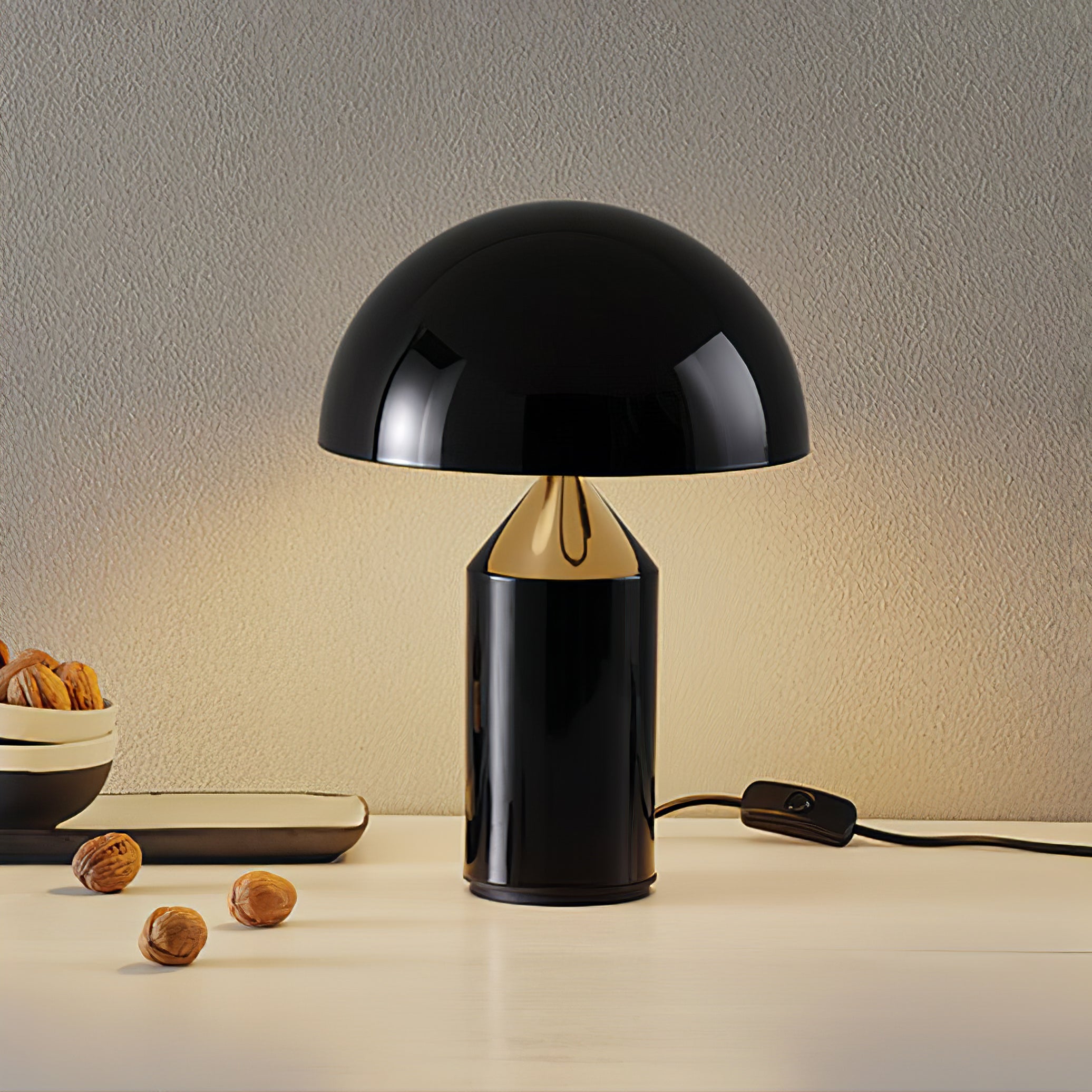 Modern Atollo Metal Table Lamp - Sleek Design for Living Room, Bedroom & Office - Dimmable LED Desk Light for Home Decor & Workspace