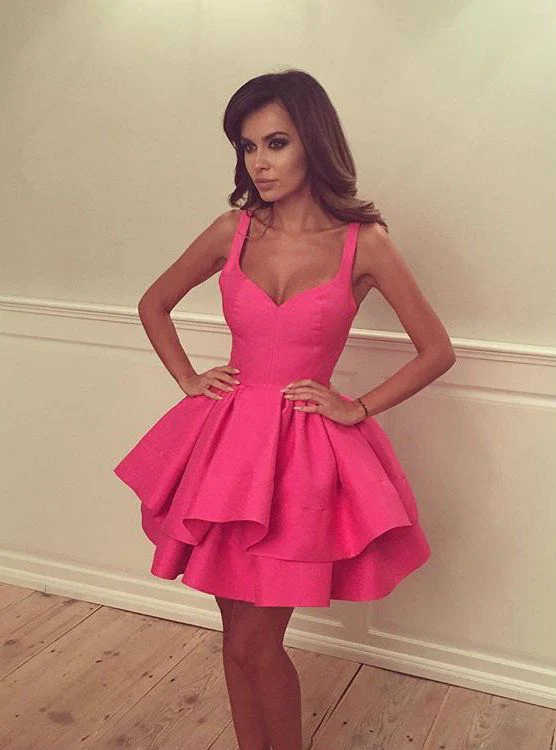 Elegant A-Line Pink Homecoming Dress - Short Birthday Party Dress J4228 | Perfect for Prom, Quinceañera & Special Occasions