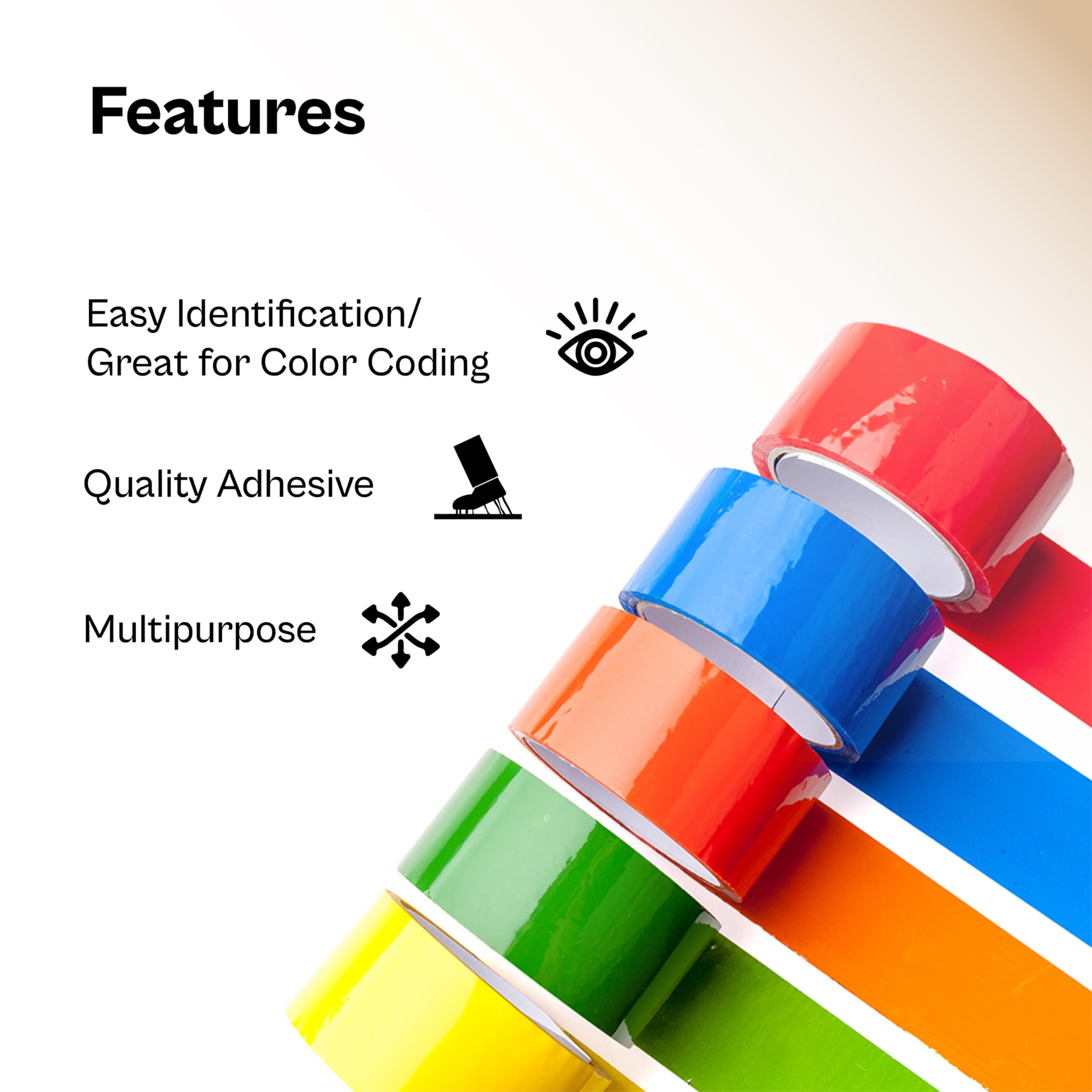 PSBM Green Packing Tape, 2 Inch x 110 Yards, 72 Rolls - Heavy Duty Colored Packaging Tape for Dispenser Refill, Moving Boxes, Storage Organization & Shipping Supplies | Perfect for Warehouse, Office & Home Use