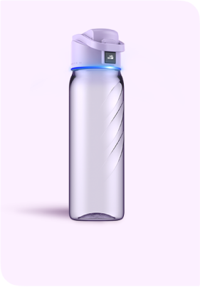 Boost Lite Purple 32 oz Bluetooth Smart Water Bottle with Temperature Display & Hydration Reminder - Perfect for Gym, Hiking, Office & Travel