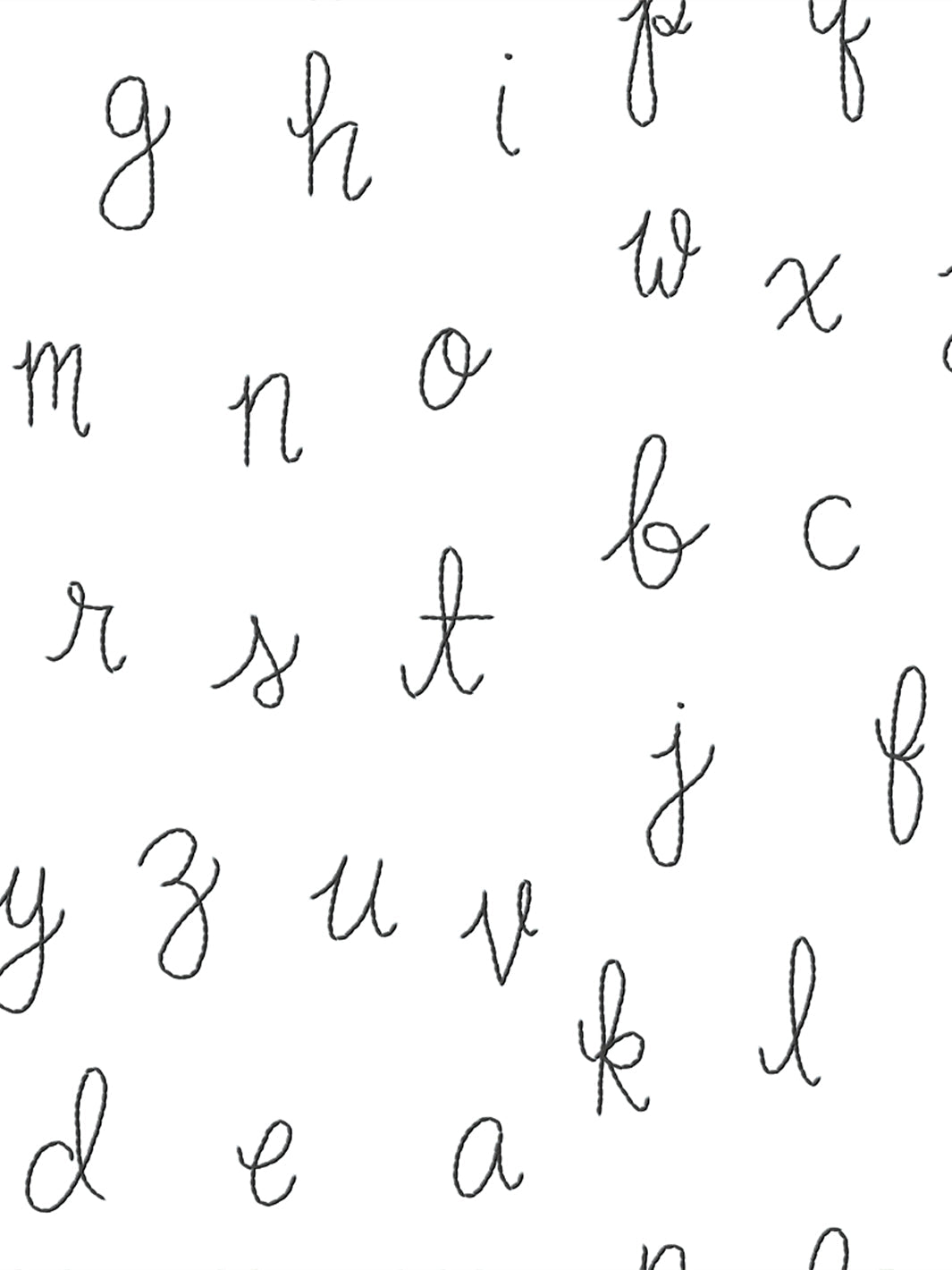 LF Alphabet Wallpaper - Peach with Persimmon Accent Letters | Lingua Franca Decorative Wallpaper for Nursery, Kids Room & Home Decor