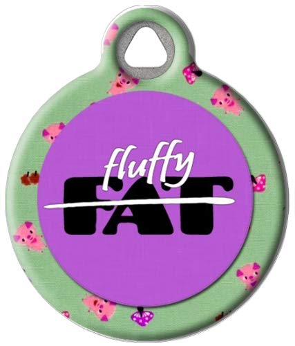 Custom Fluffy Pet ID Tag for Dogs & Cats - Large Size Engraved Name & Phone Number - Durable & Lightweight for Daily Walks & Outdoor Adventures