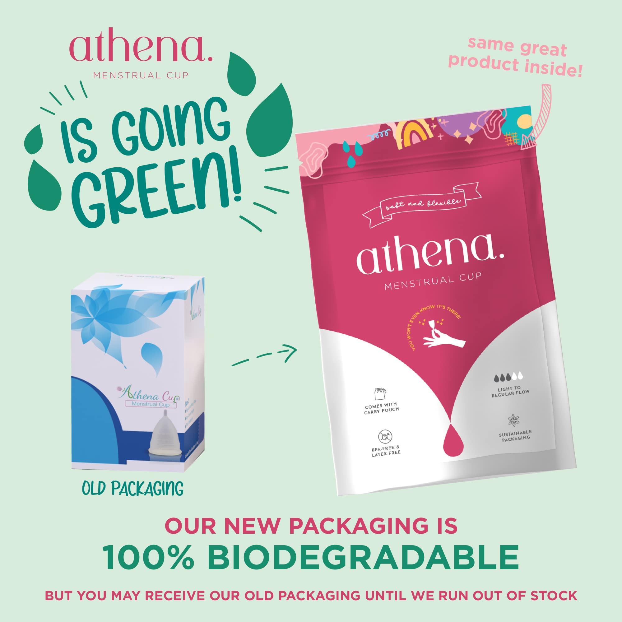 Athena Menstrual Cups - Small Size | Soft Reusable Period Cup for Women | Light to Regular Flow | Leak-Proof Design with Form Fit Rim for Easy Insertion | Perfect for Active Lifestyles, Travel & Eco-Friendly Period Care
