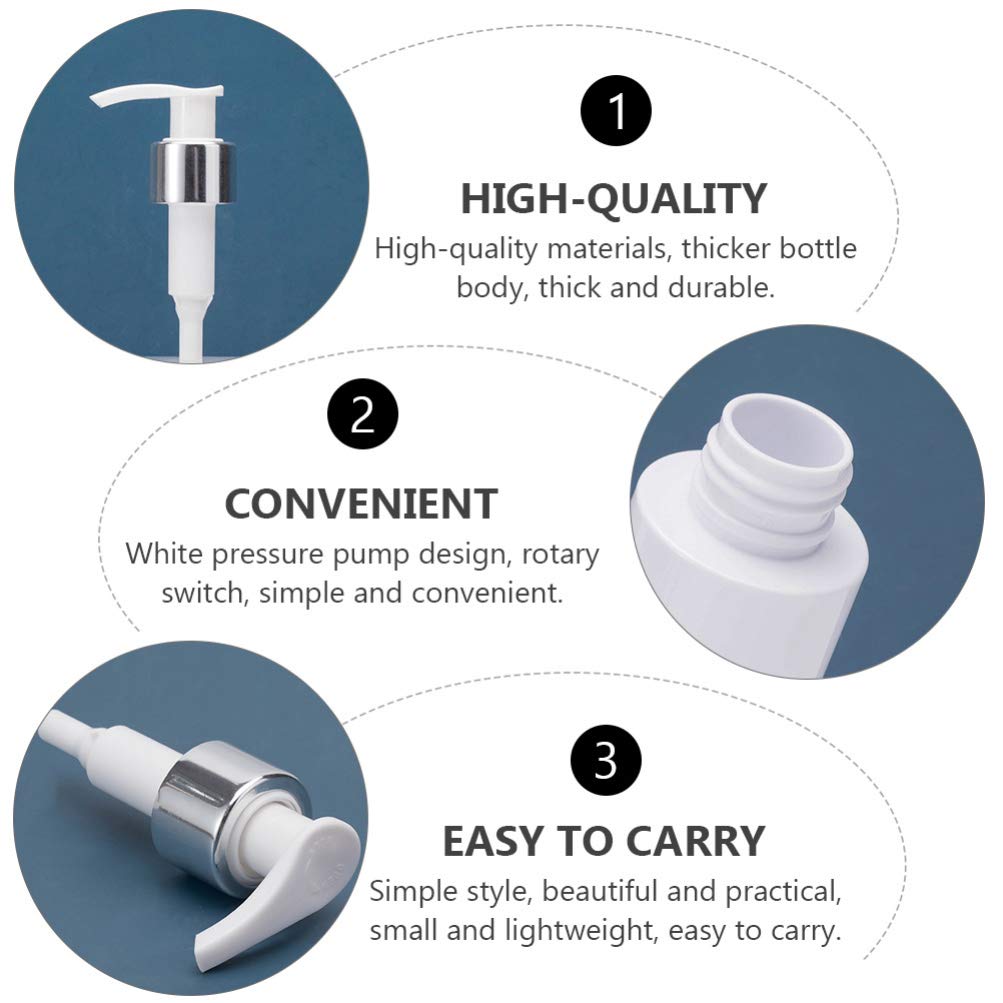 **Cabilock 3-Pack Refillable Squeeze Bottles for Shampoo, Lotion & Toiletries – Travel-Friendly Empty Pump Bottles for Portable Storage (Ideal for Gym, Travel & Home Use)**