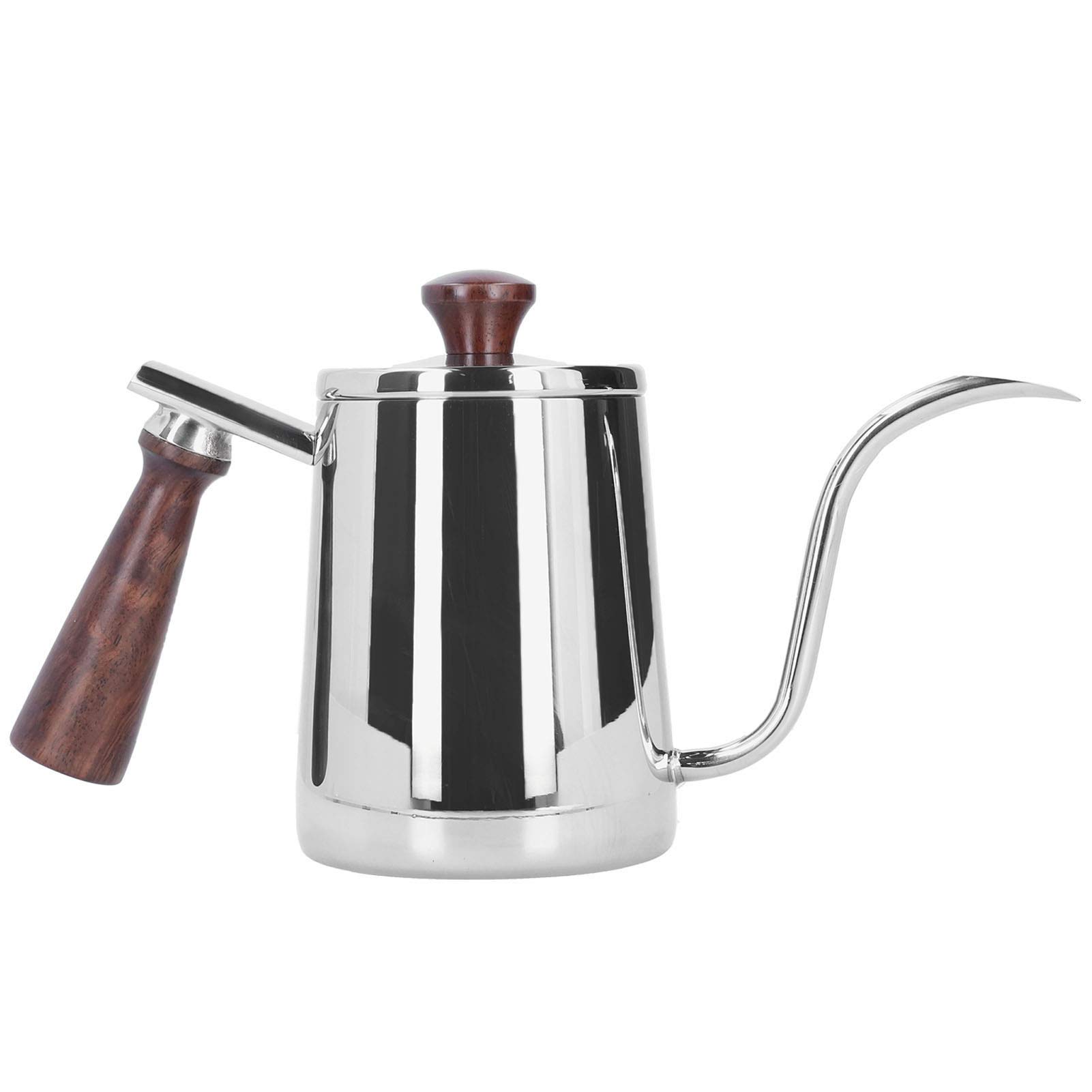 Premium 700ml Stainless Steel Gooseneck Coffee Pot with Ergonomic Wooden Handle - Precision Pouring Kettle for Pour Over Coffee, Tea Brewing & Hand Drip - Ideal for Home Kitchen, Specialty Coffee Shops & Cafes