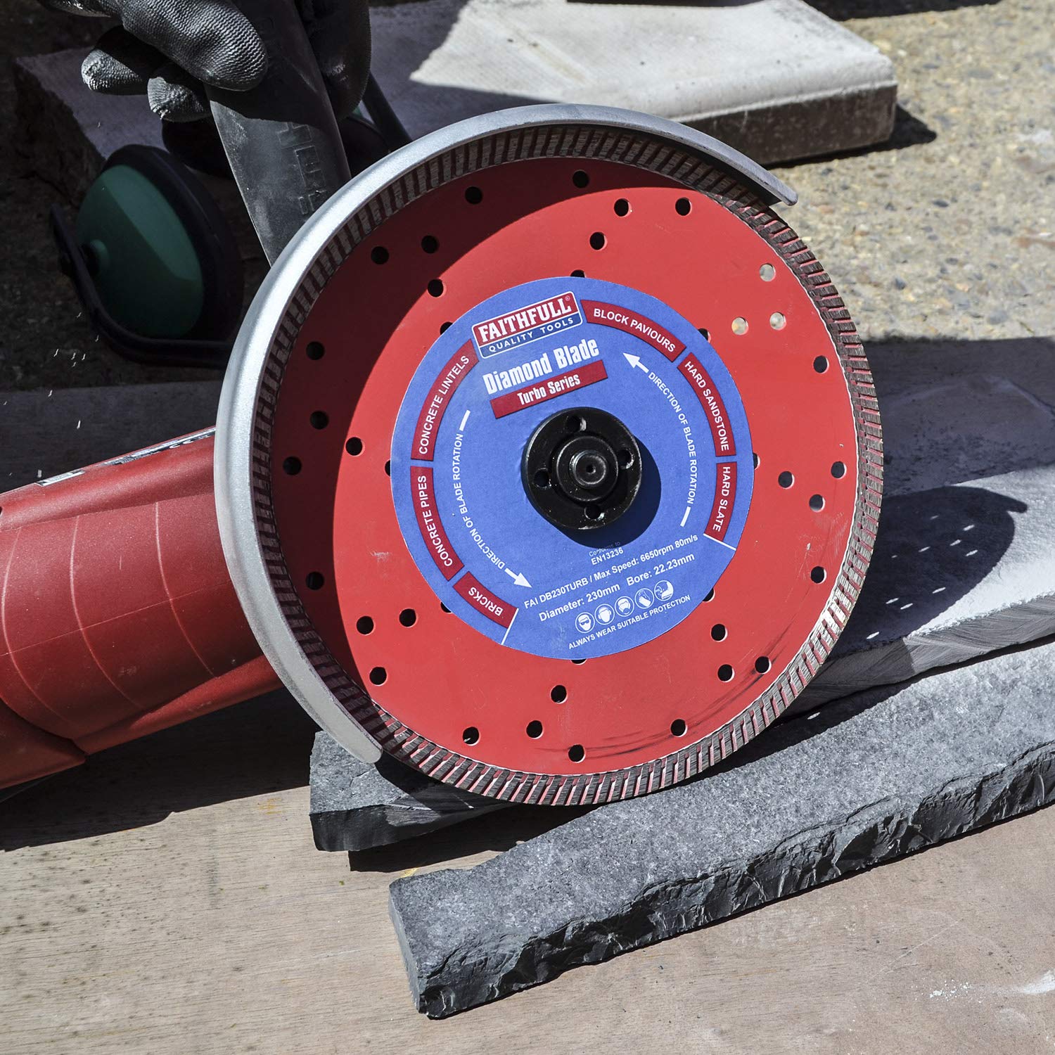 FAIDB300TURB Premium Diamond Cutting Blade - 300mm (12 Inch) for Hard Materials - Fast & Smooth Cutting - Ideal for Concrete, Tile, Stone & Masonry Work