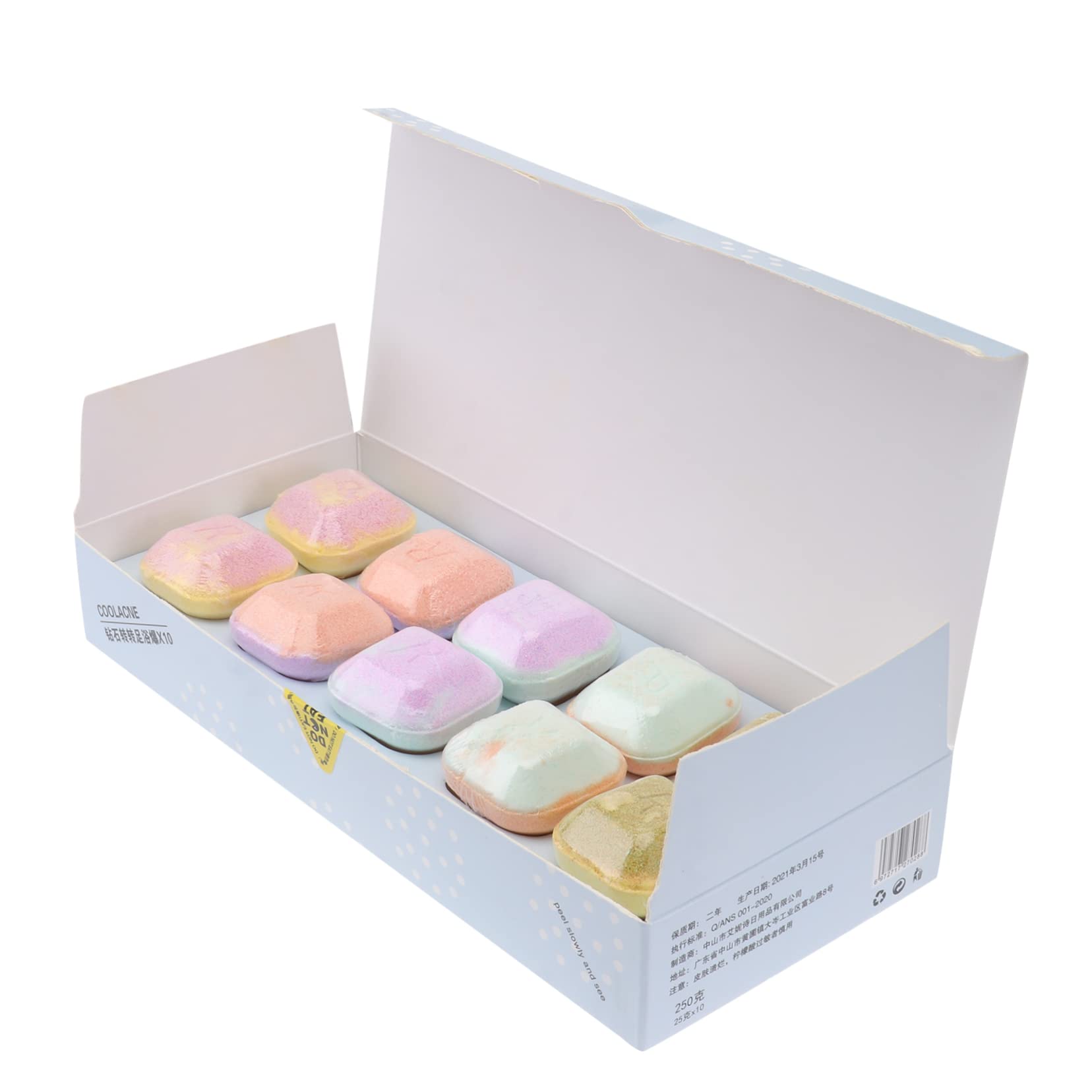 Organic Natural Foot Bath Bombs with Sea Salt & Exfoliating Balls - Moisturizing Body Wash & Bubble Bath Steamers for Relaxing Spa & Self-Care at Home