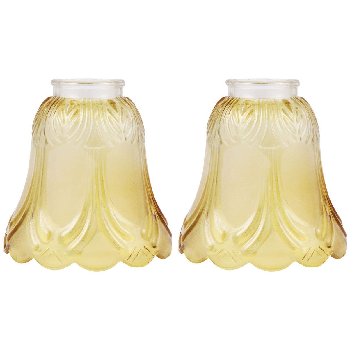 OSALADI Small Glass Light Shade - Bell Shape Ceiling Fan Lamp Cover, Wall Light & Chandelier Replacement - Elegant Home Decor for Living Room, Bedroom & Dining Room Lighting