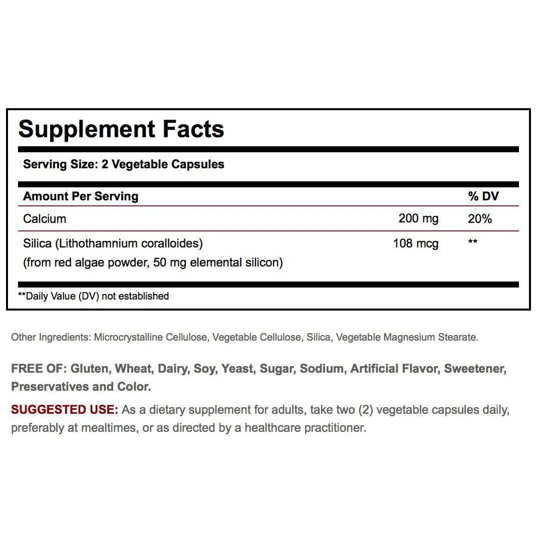 Solgar Oceanic Silica from Red Algae Supplement - Supports Hair, Skin & Nail Health - Marine Collagen Booster for Beauty & Joint Care - Perfect for Daily Wellness Routine