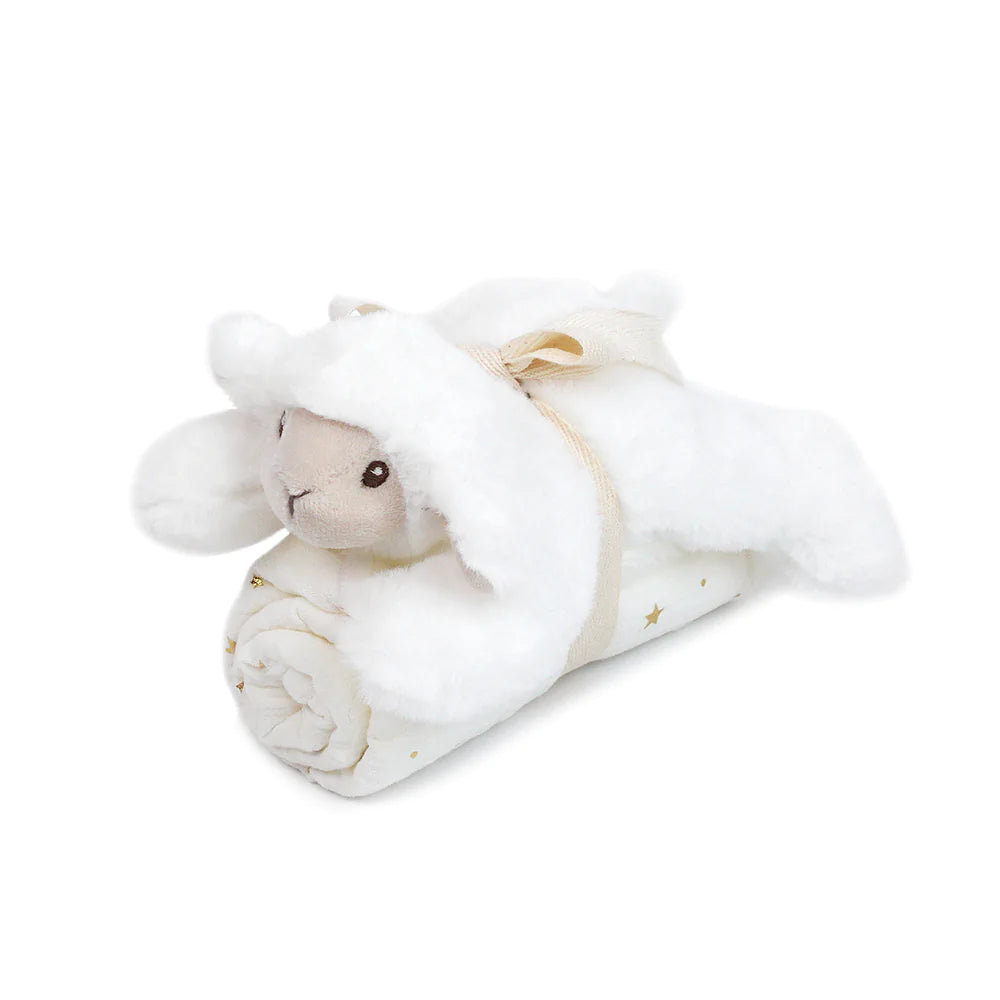 Loyal Lamb and Blankie Gift Set - Soft Plush Toy and Cozy Blanket for Babies & Toddlers - Perfect for Nursery, Bedtime, and Comforting Gifts